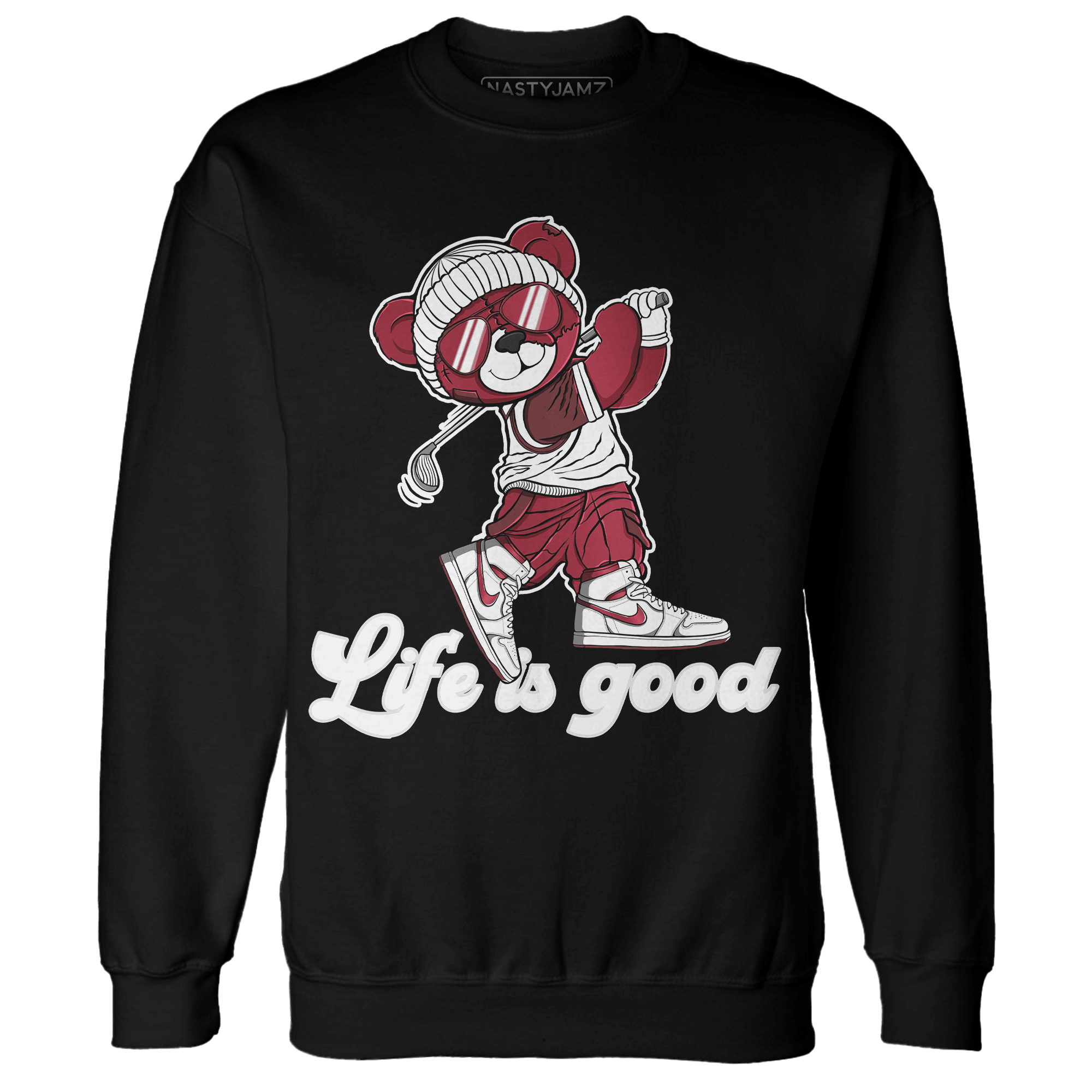 High 85 Metallic Burgundy 1s Sweatshirt Match BER Like Golf - NastyJamz