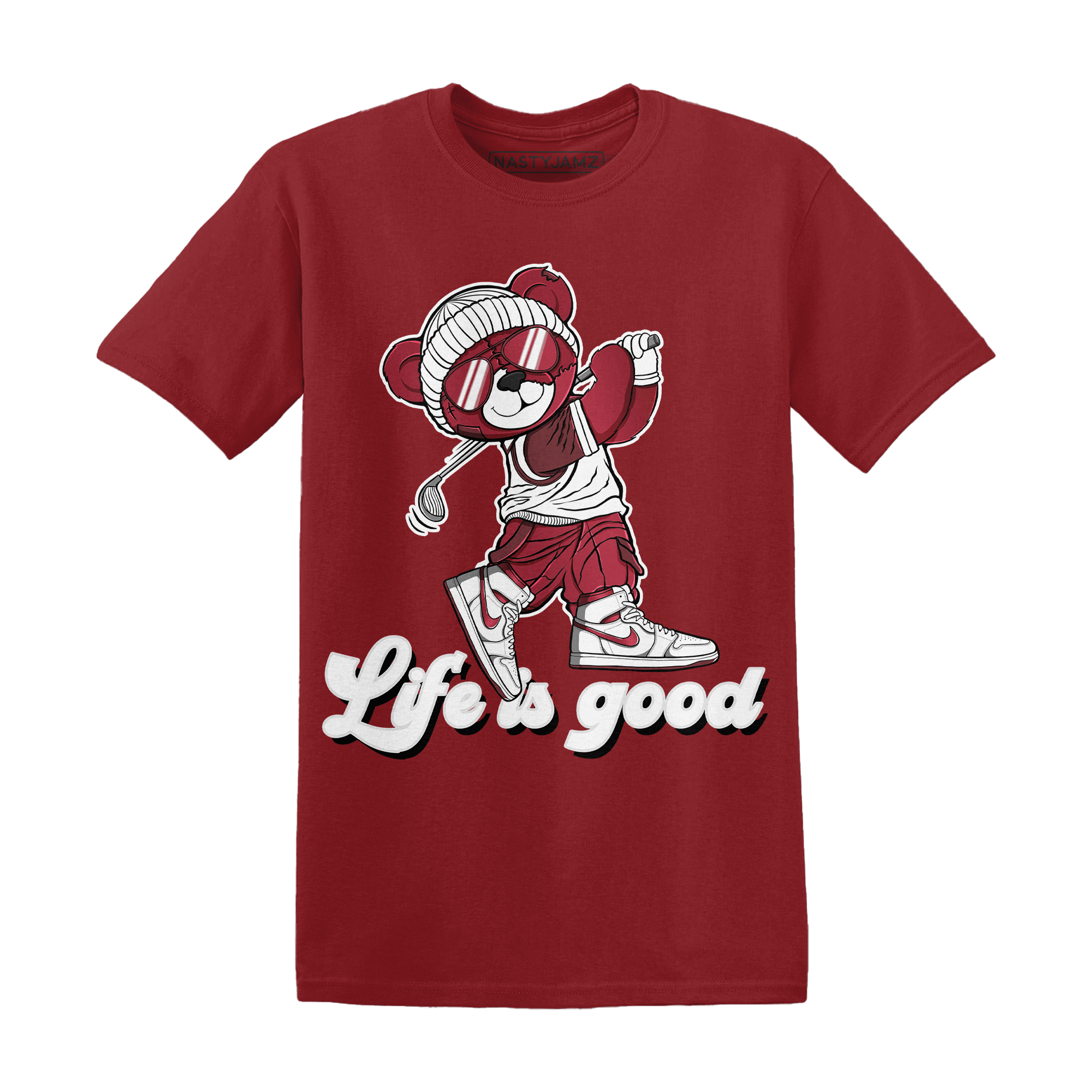 High 85 Metallic Burgundy 1s T Shirt Match BER Like Golf - NastyJamz