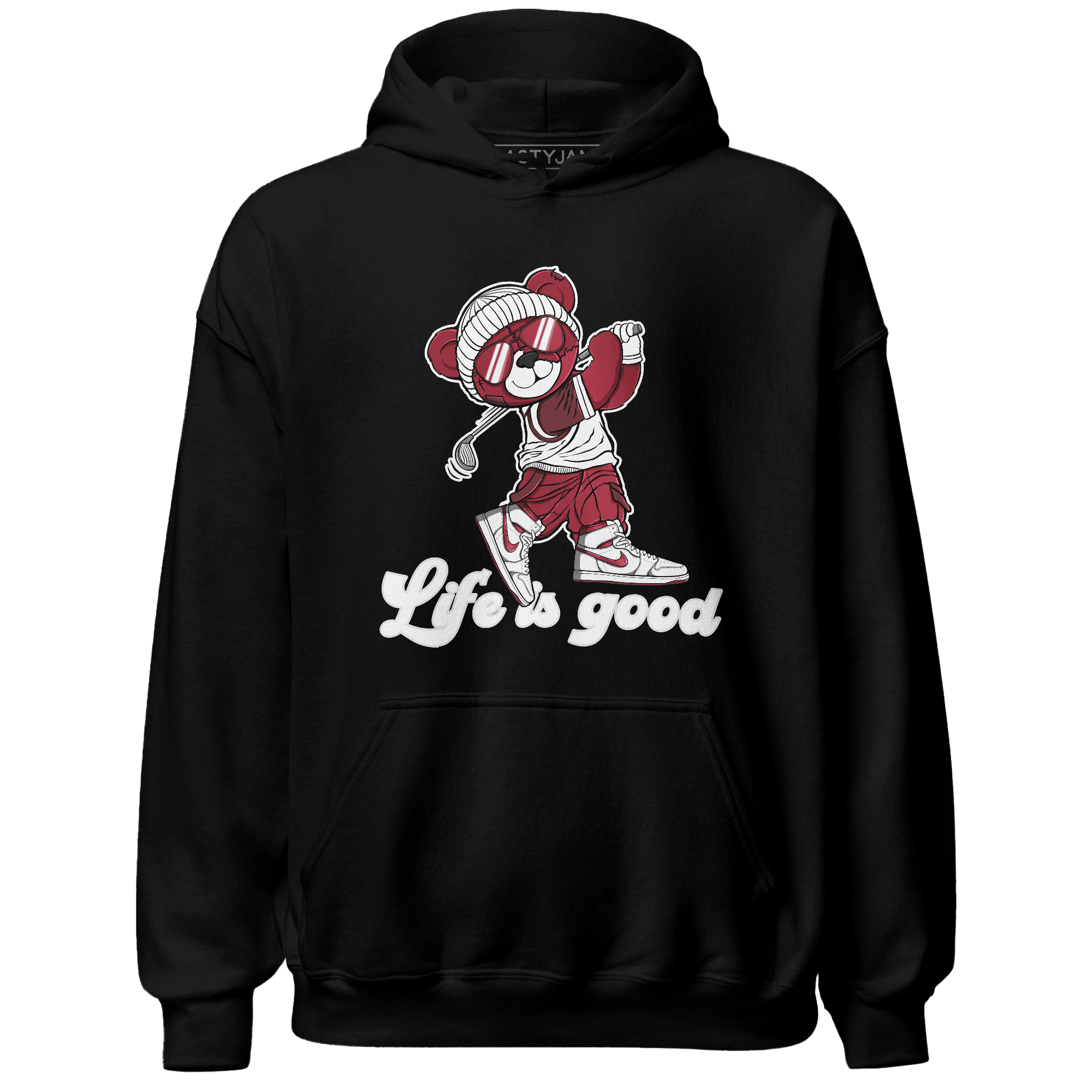 High 85 Metallic Burgundy 1s Hoodie Match BER Like Golf - NastyJamz