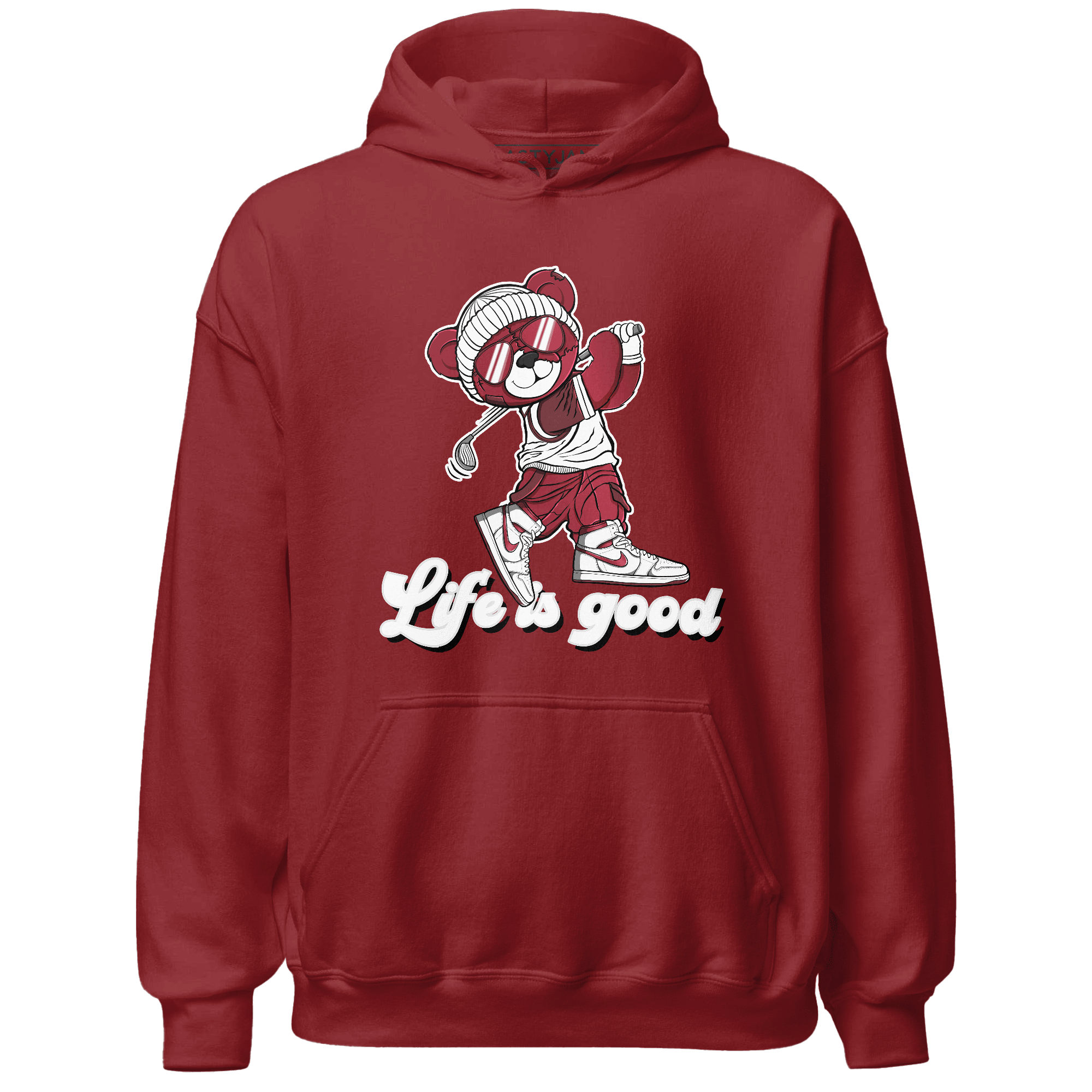 High 85 Metallic Burgundy 1s Hoodie Match BER Like Golf - NastyJamz