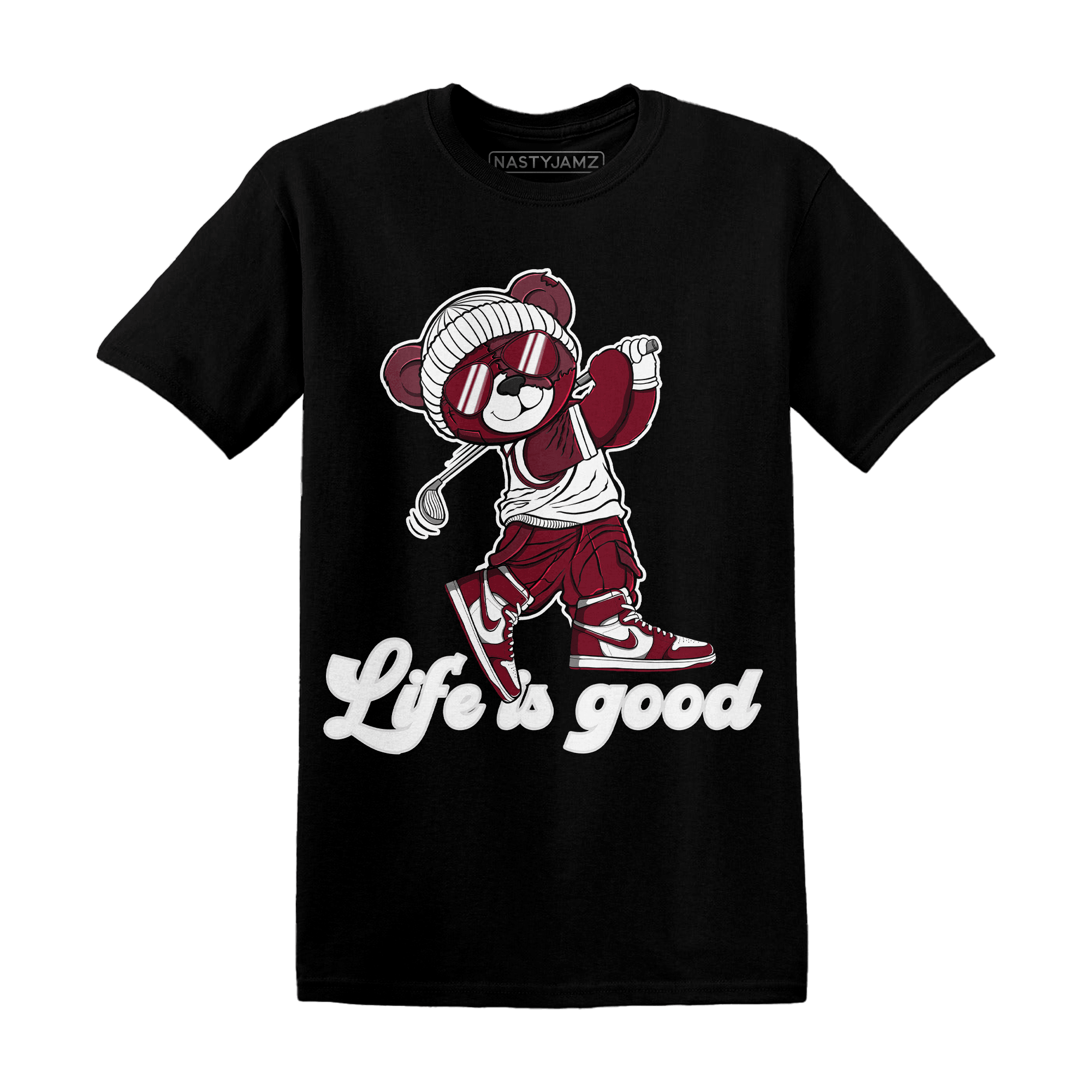 High White Team Red 1s T Shirt Match BER Like Golf - NastyJamz