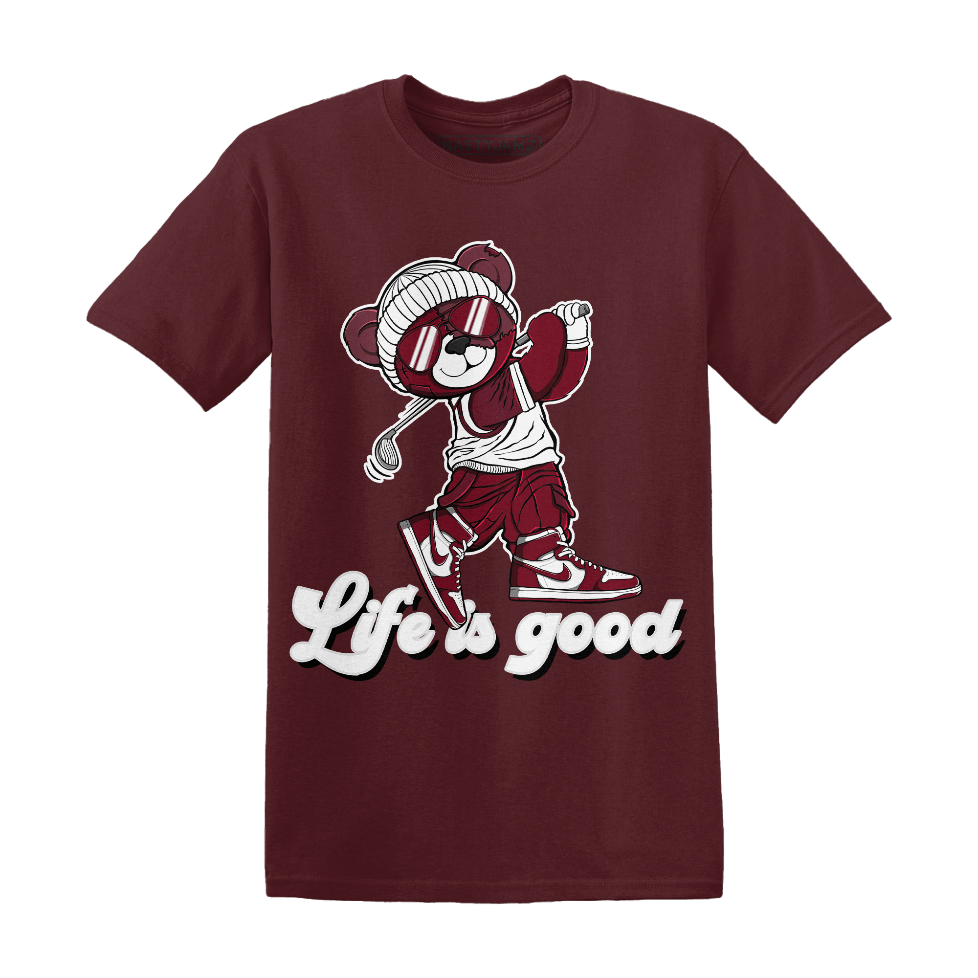 High White Team Red 1s T Shirt Match BER Like Golf - NastyJamz