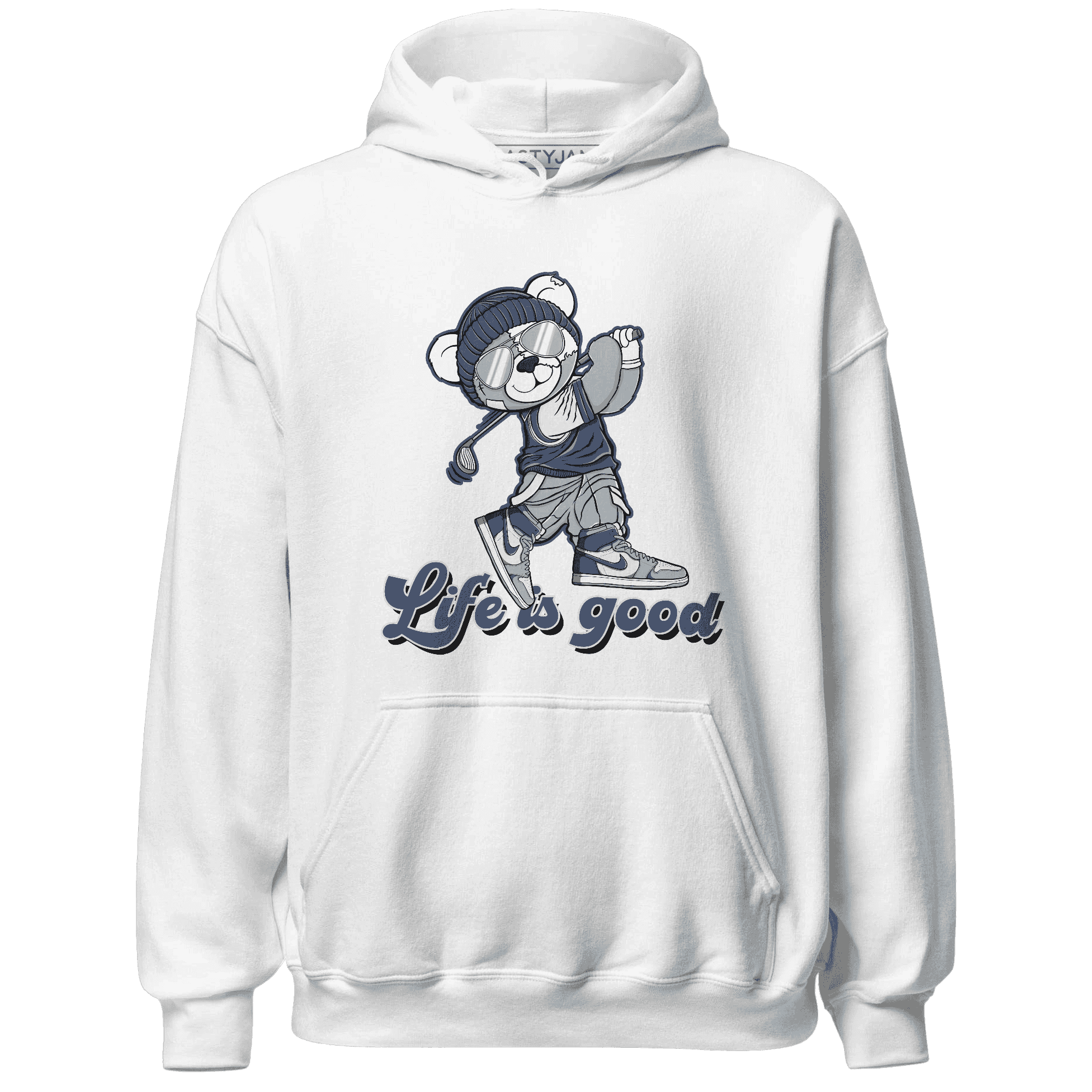 Mid Diffused Blue Grey 1s Hoodie Match BER Like Golf - NastyJamz