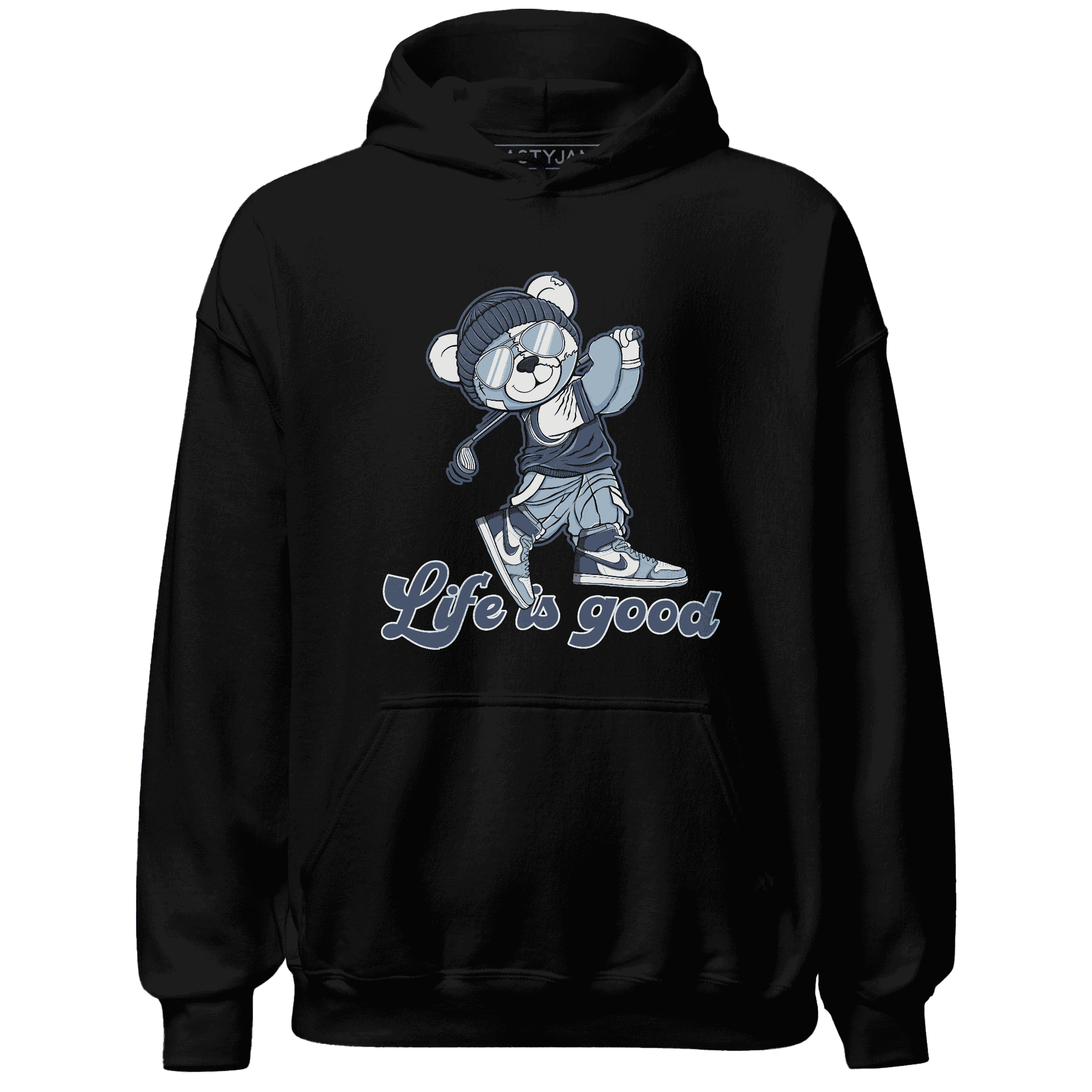 Mid Diffused Blue Grey 1s Hoodie Match BER Like Golf - NastyJamz