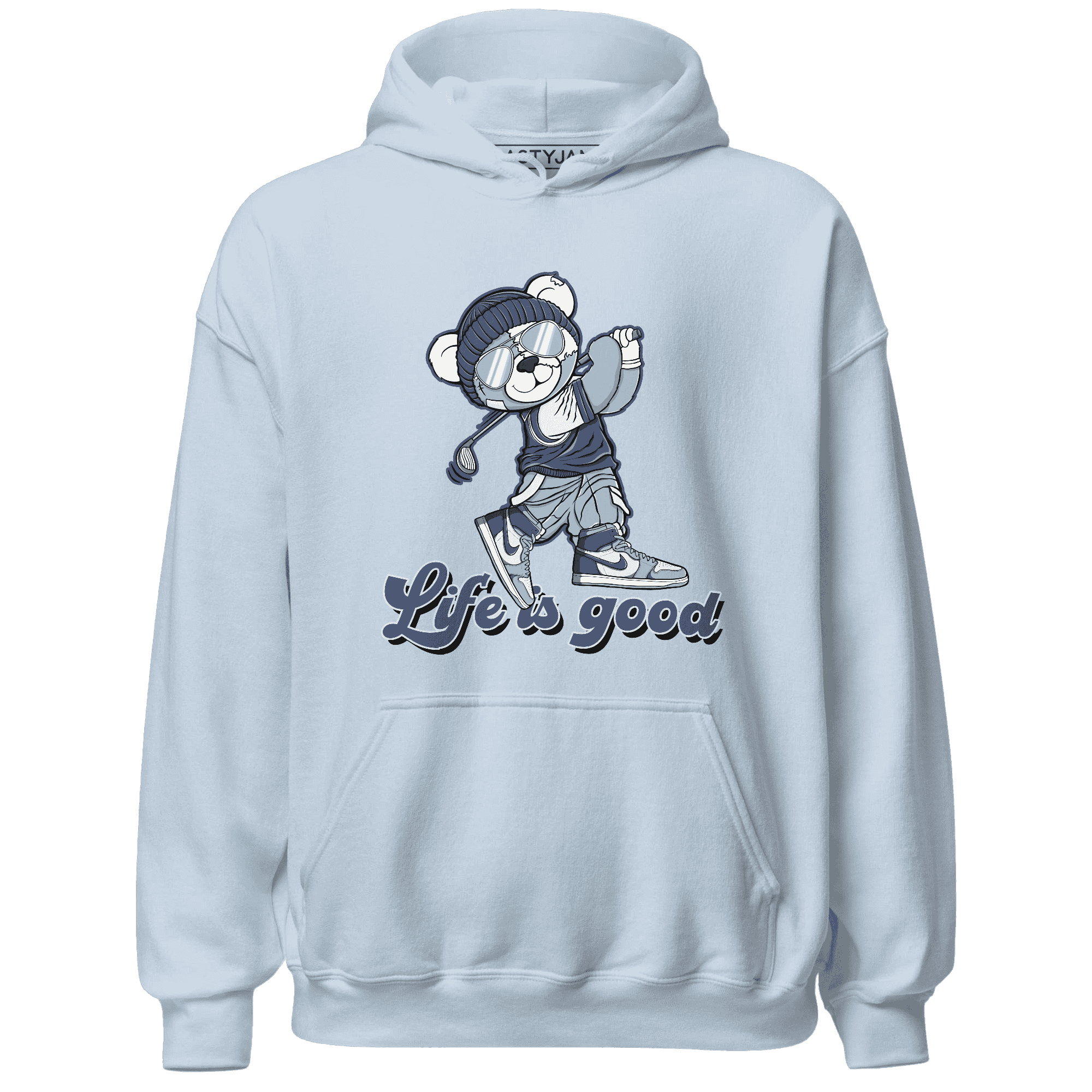 Mid Diffused Blue Grey 1s Hoodie Match BER Like Golf - NastyJamz