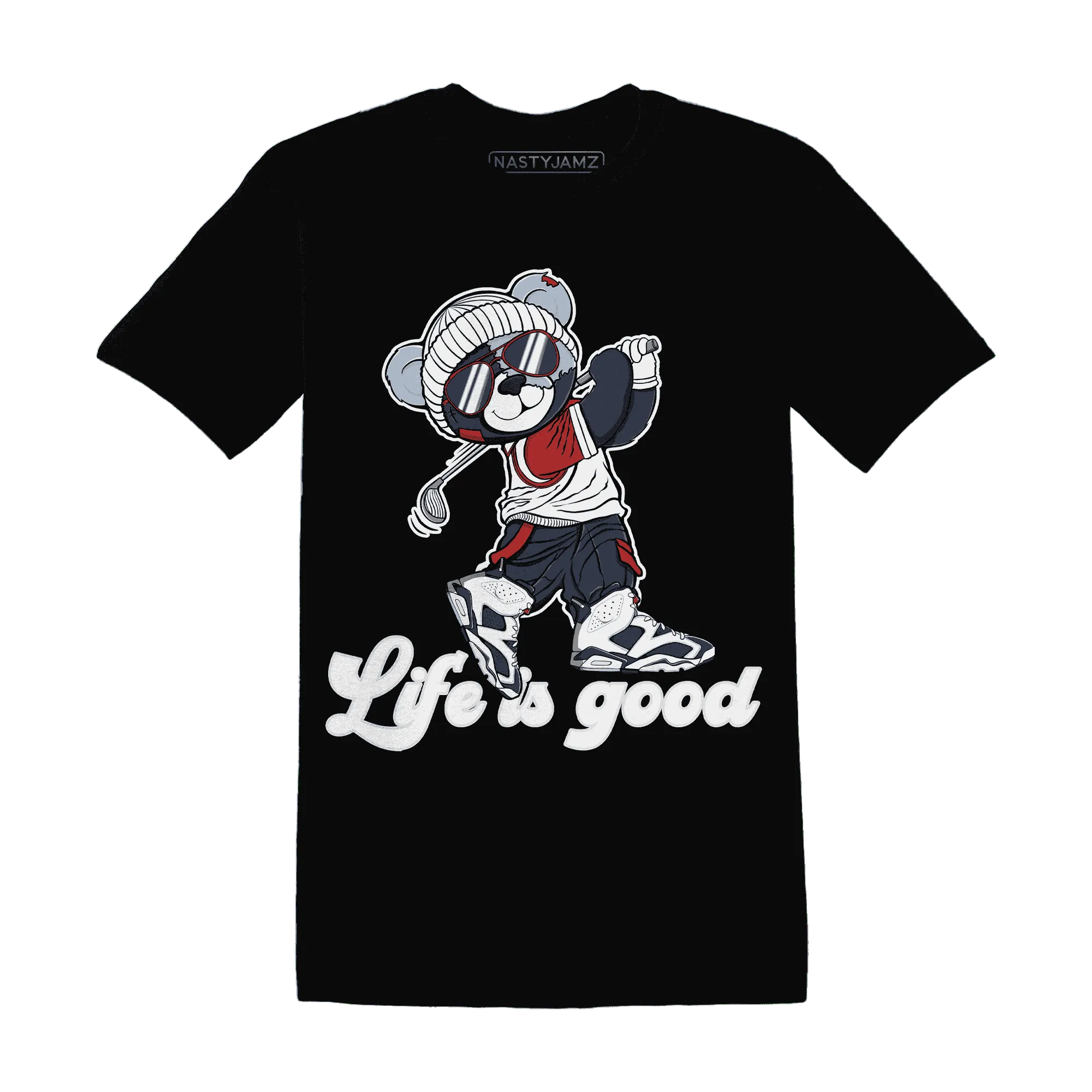 White-Navy-6s-T-Shirt-Match-BER-Like-Golf