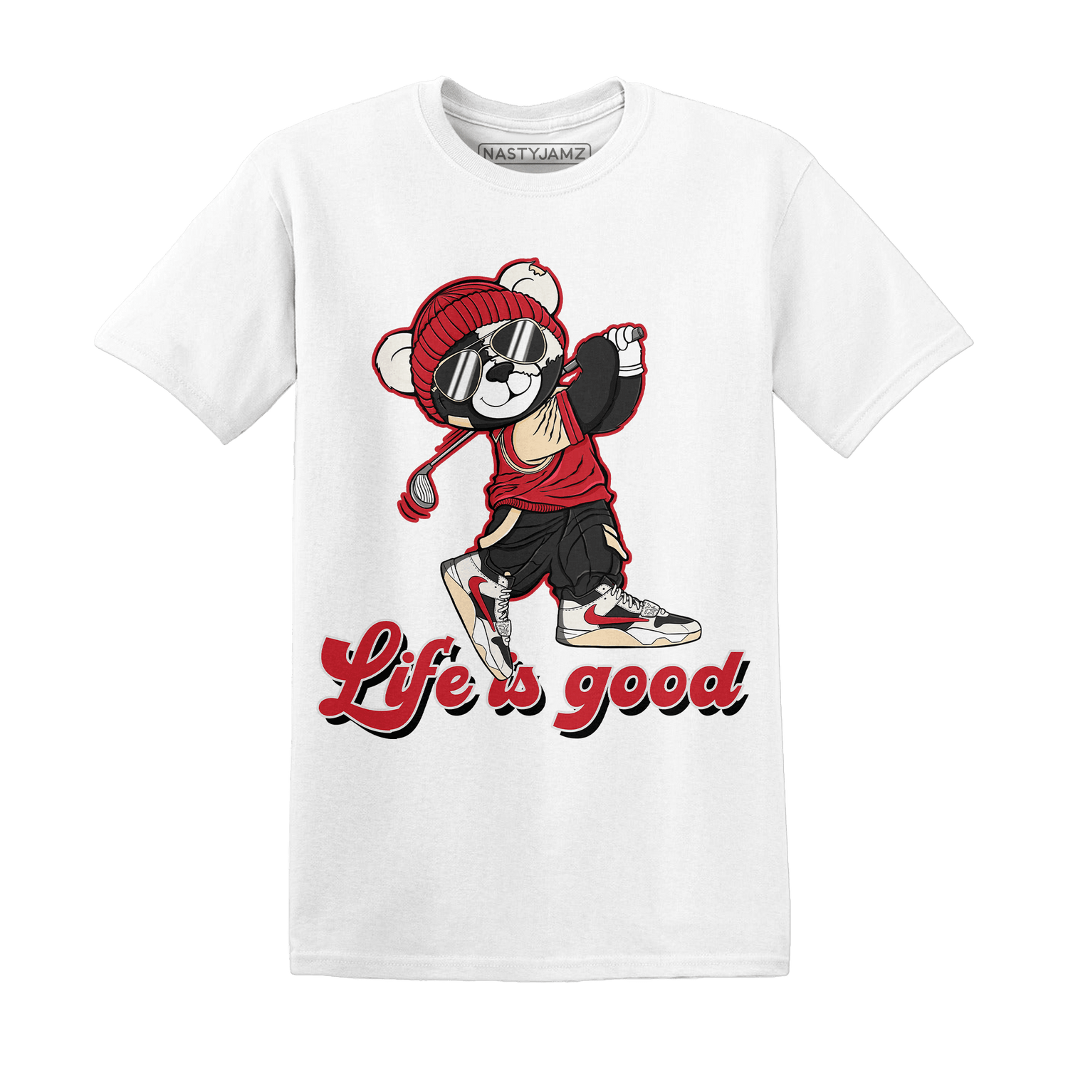 Jumman Jack University Red T Shirt Match BER Like Golf - NastyJamz