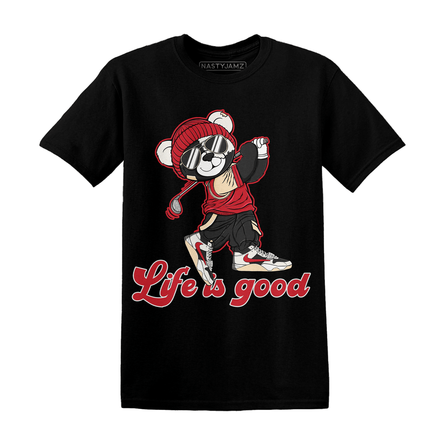 Jumman Jack University Red T Shirt Match BER Like Golf - NastyJamz