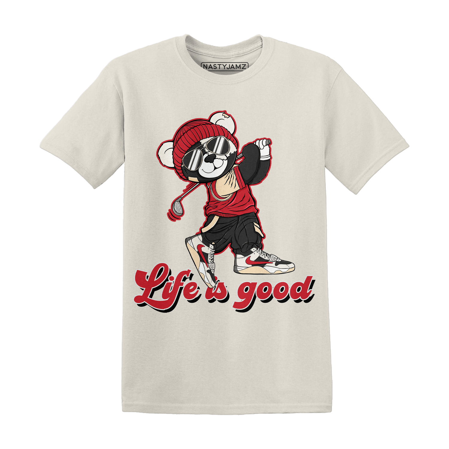 Jumman Jack University Red T Shirt Match BER Like Golf - NastyJamz
