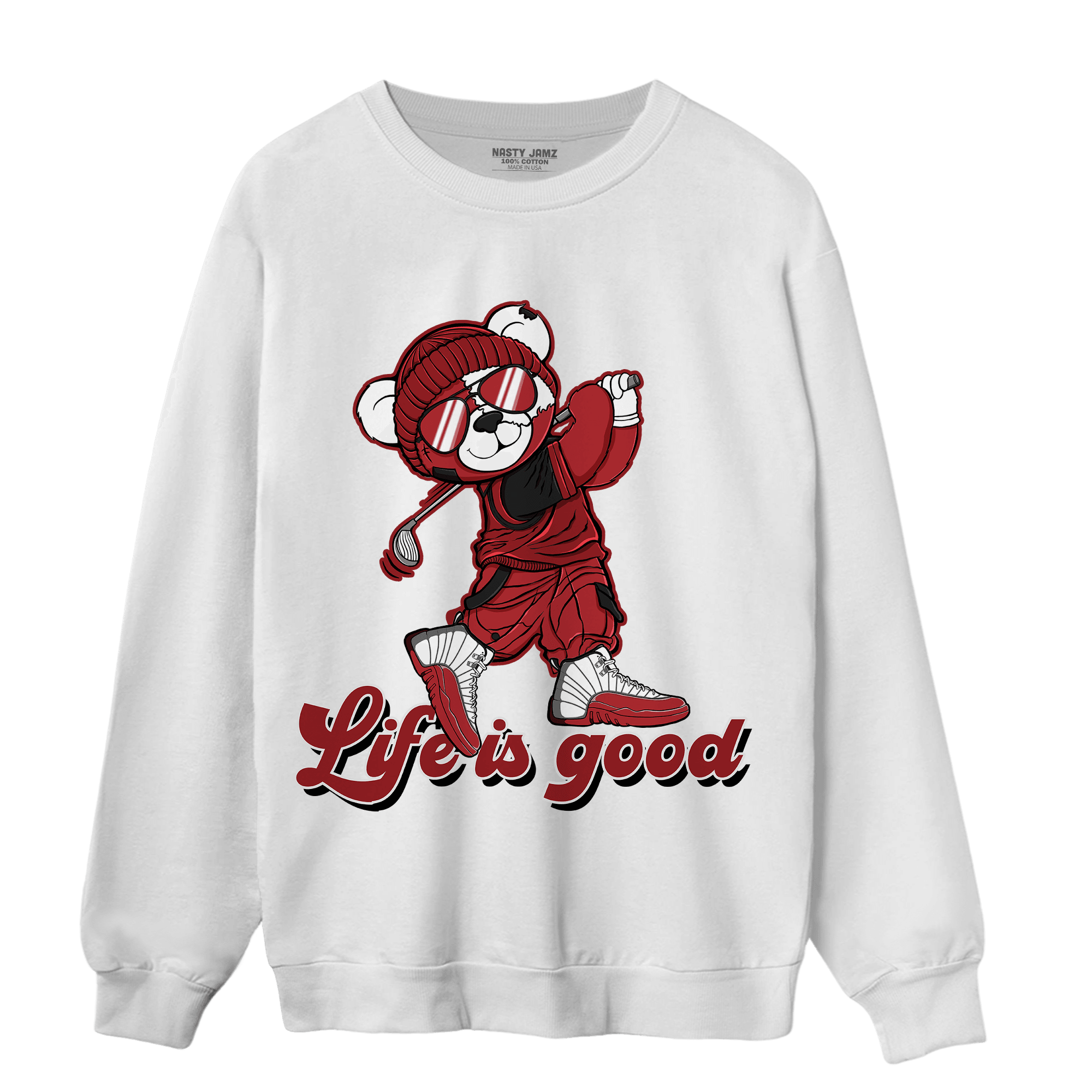 Cherry 12s Sweatshirt Match BER Like Golf - NastyJamz