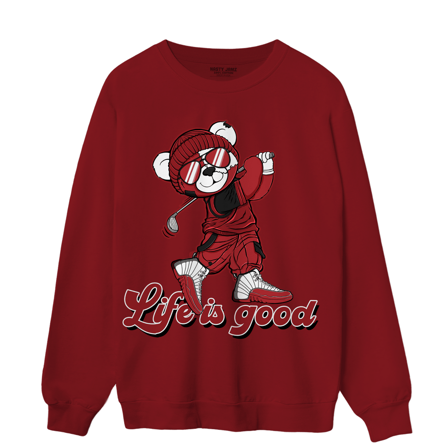 Cherry 12s Sweatshirt Match BER Like Golf - NastyJamz