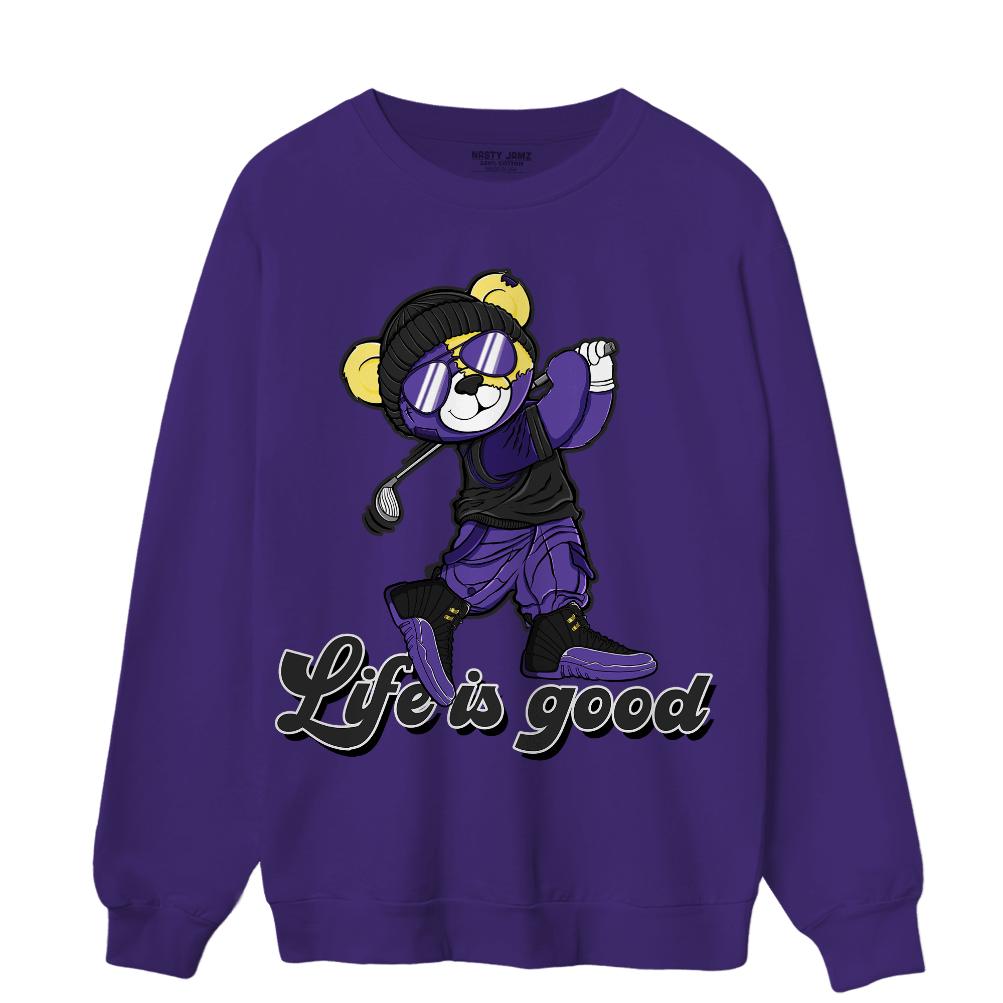 Field Purple 12s Sweatshirt Match BER Like Golf - NastyJamz
