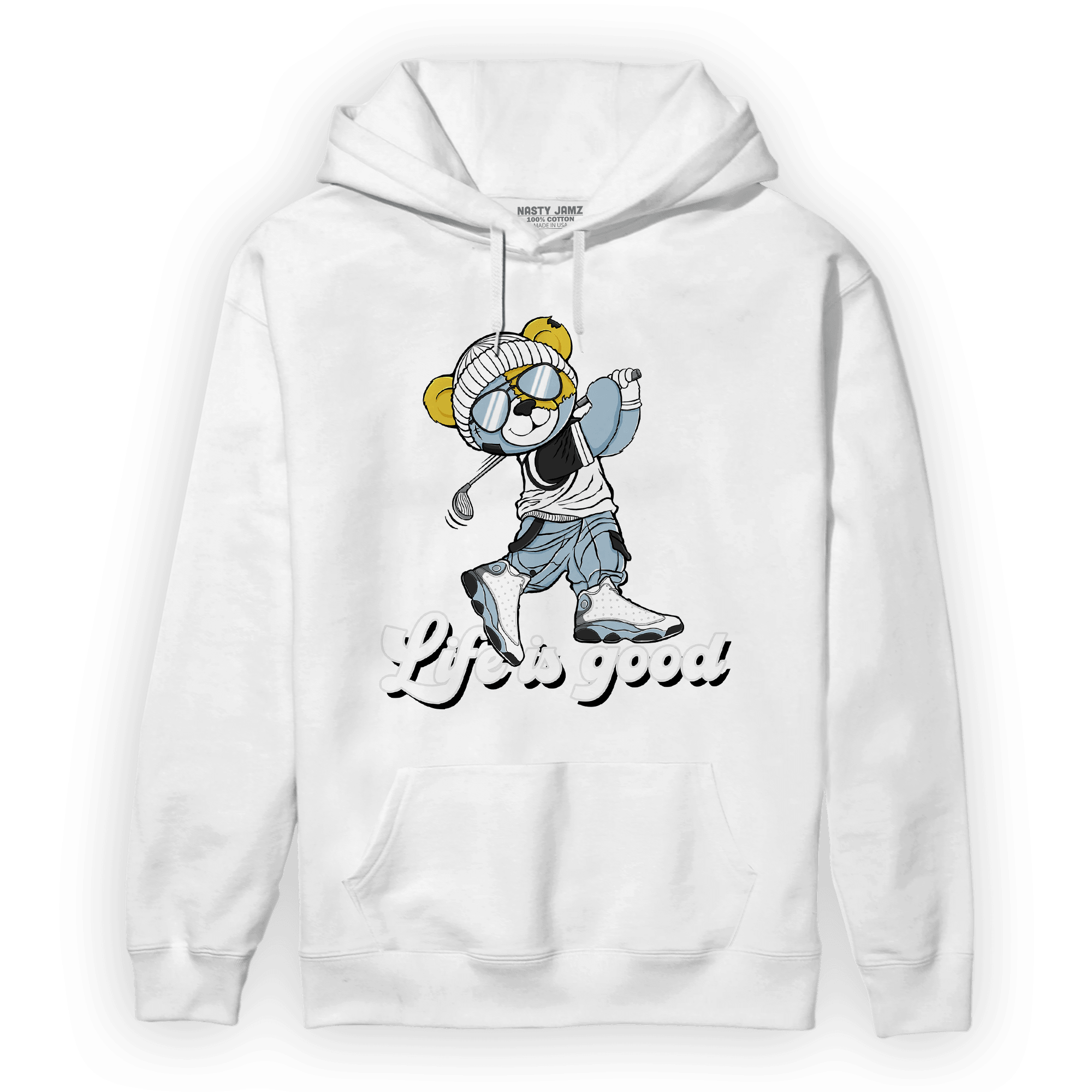 Blue Grey 13s Hoodie Match BER Like Golf - NastyJamz