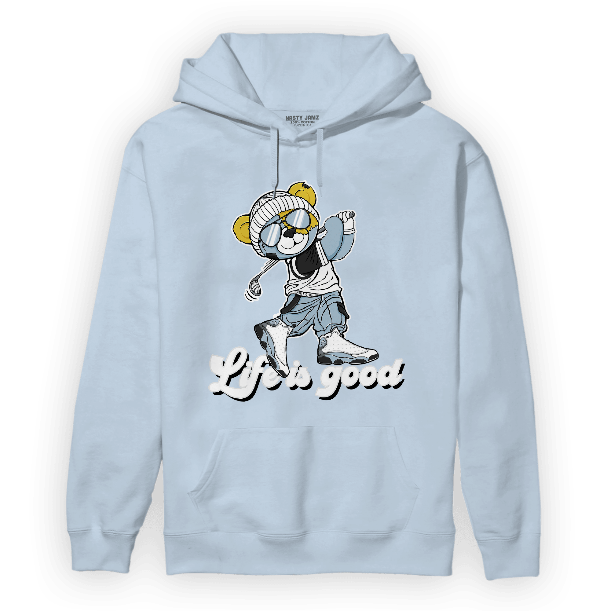 Blue Grey 13s Hoodie Match BER Like Golf - NastyJamz