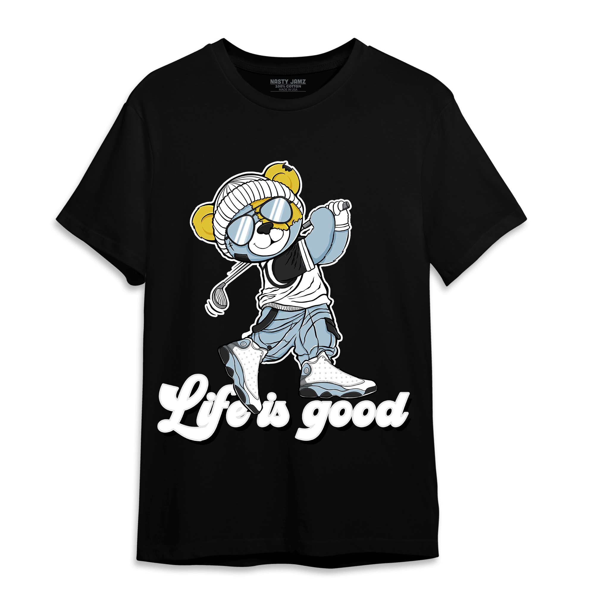 Blue Grey 13s T Shirt Match BER Like Golf - NastyJamz