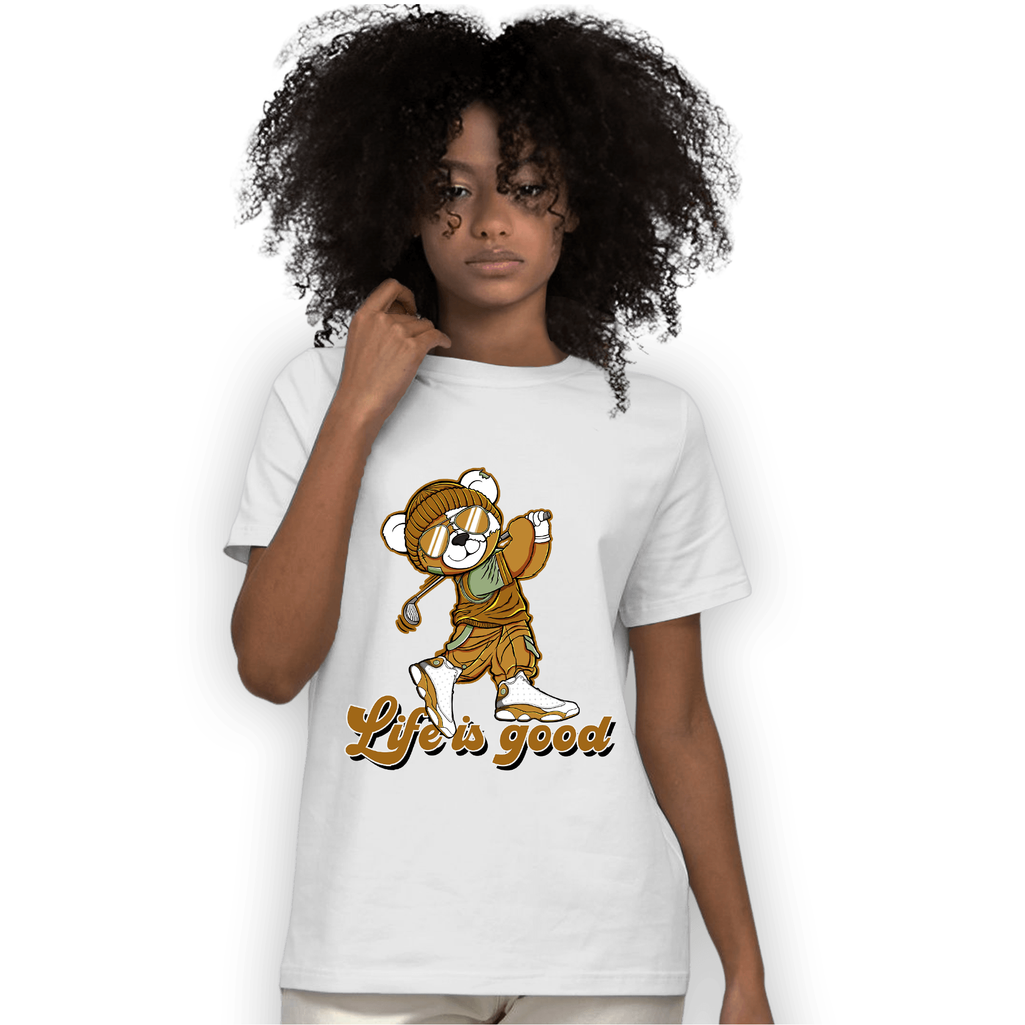 Wheat 13s T Shirt Match BER Like Golf - NastyJamz