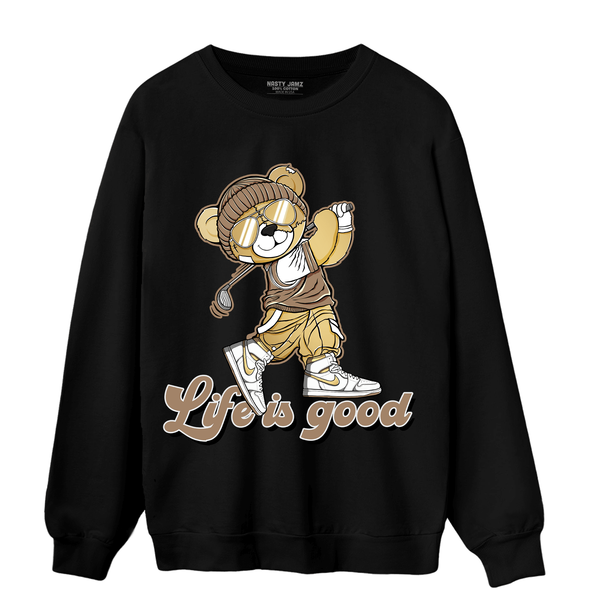 High OG Metallic Gold 1s Sweatshirt Match BER Like Golf - NastyJamz