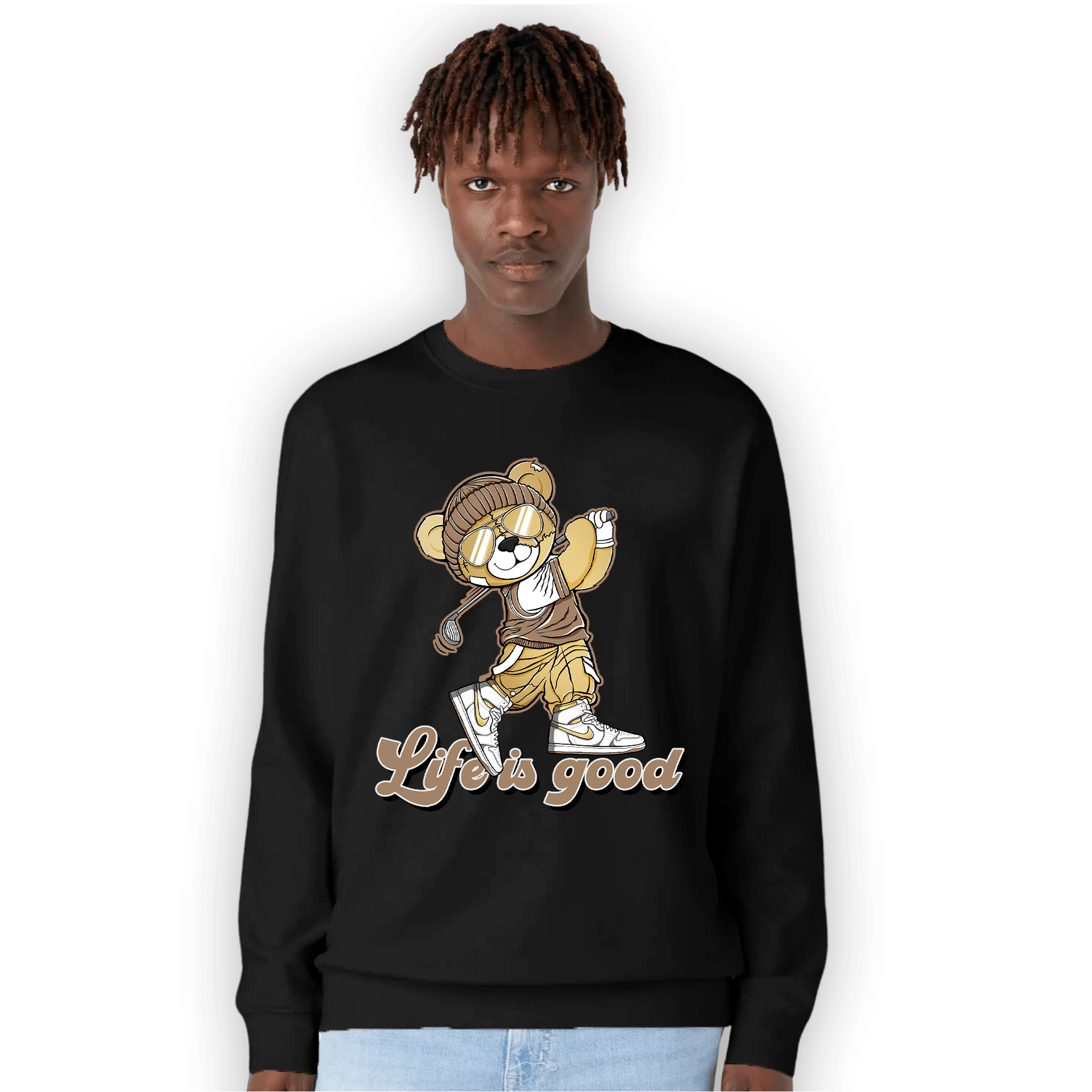 High OG Metallic Gold 1s Sweatshirt Match BER Like Golf - NastyJamz