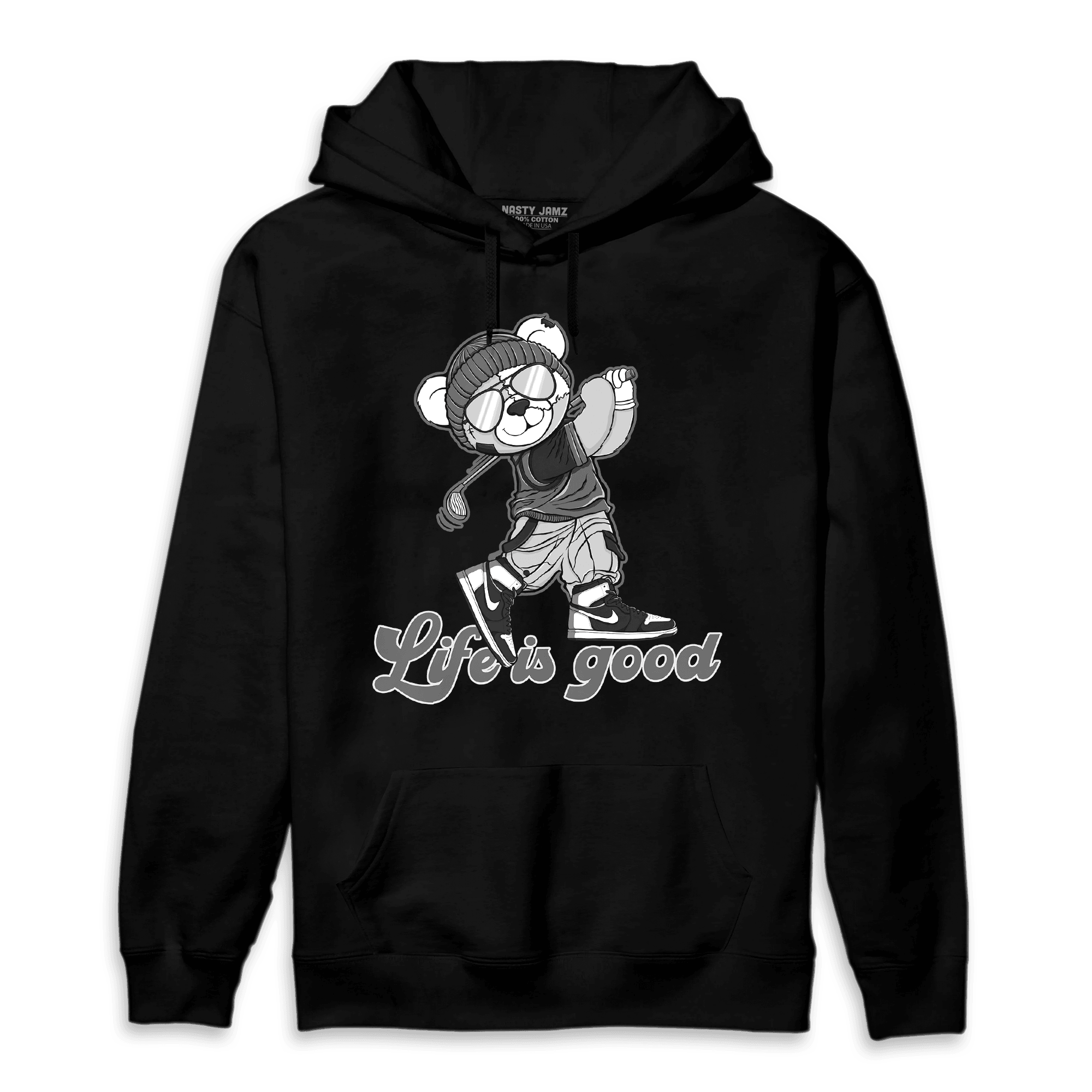 Retro High OG Black White 1s Hoodie Match BER Like Golf - NastyJamz