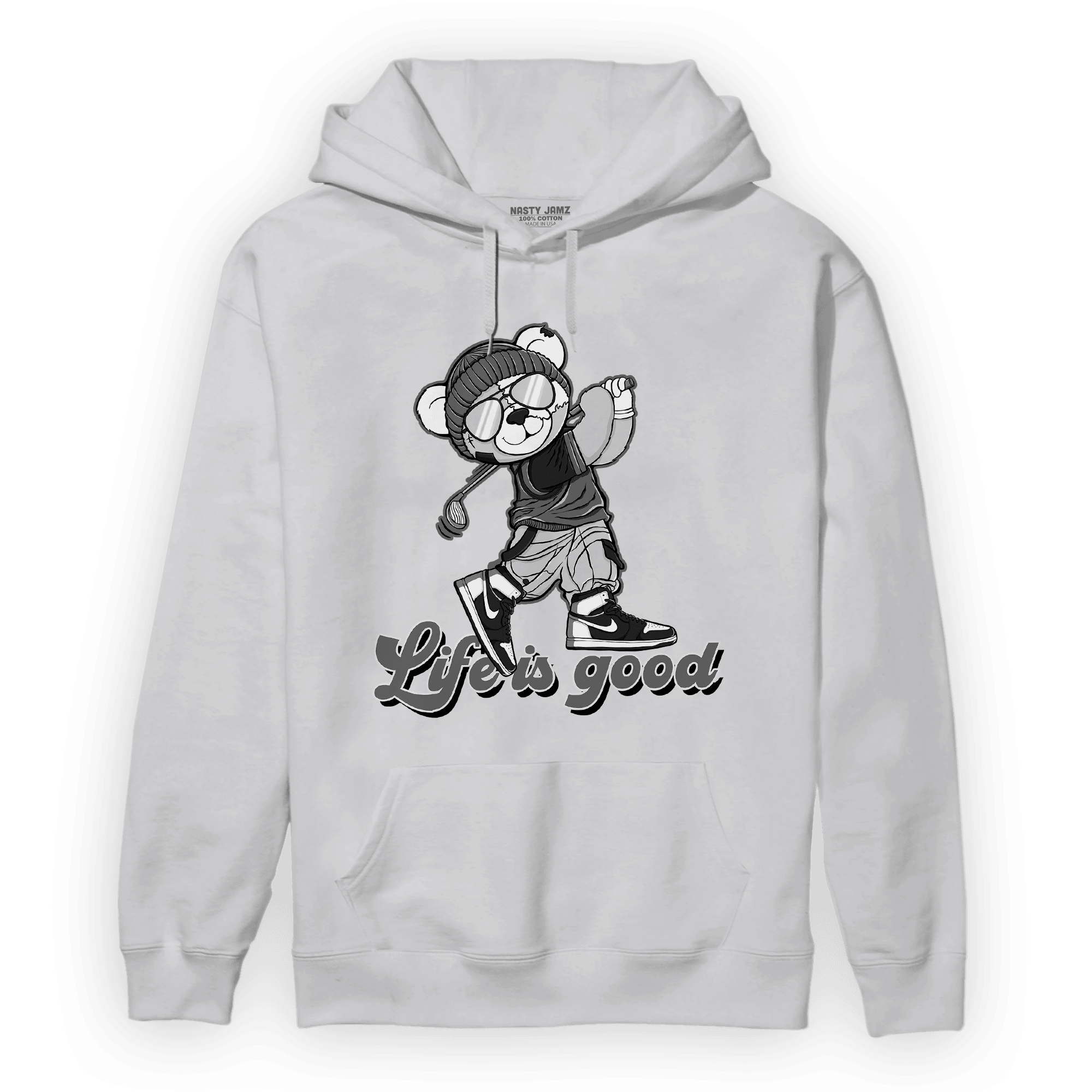 Retro High OG Black White 1s Hoodie Match BER Like Golf - NastyJamz