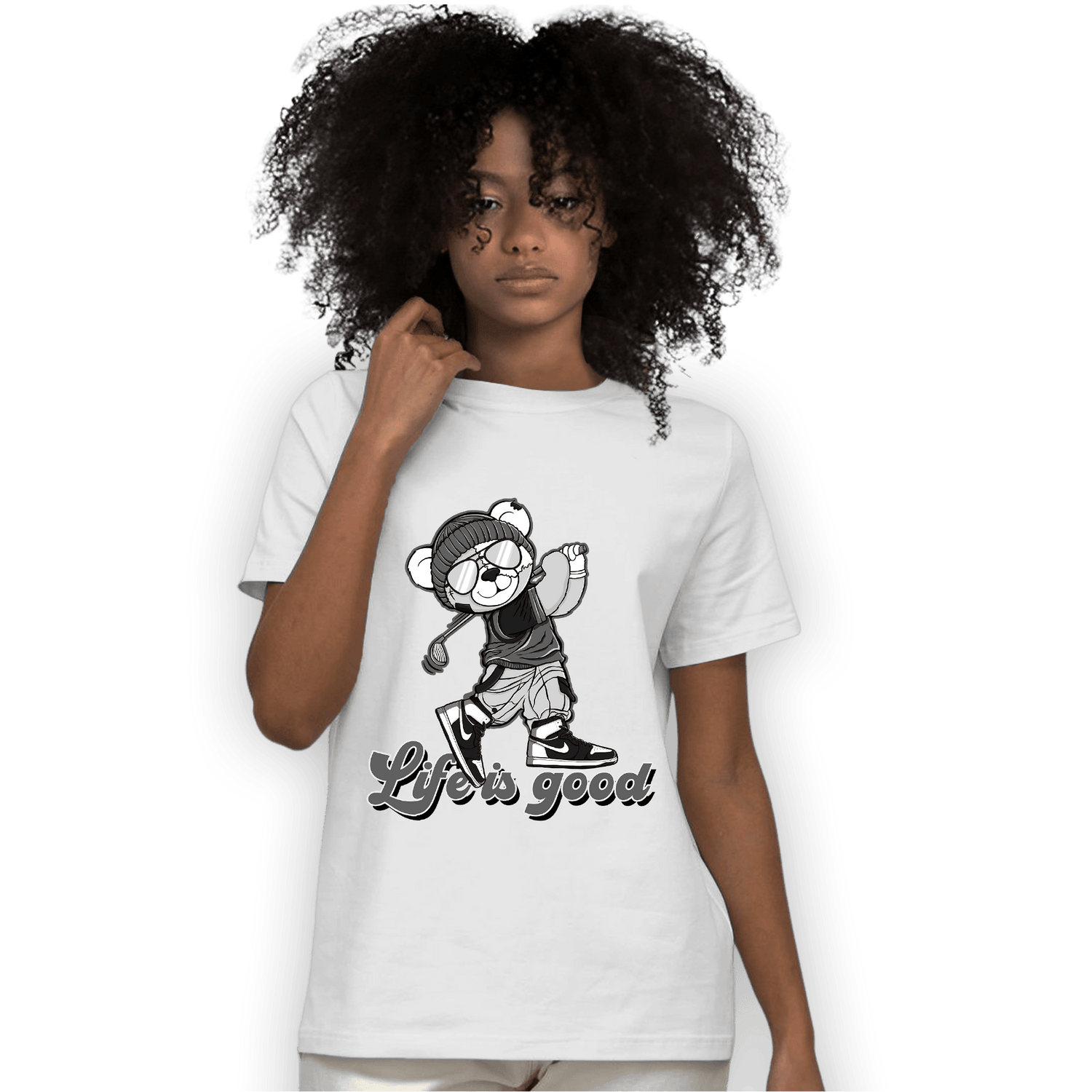 Retro High OG Black White 1s T Shirt Match BER Like Golf - NastyJamz