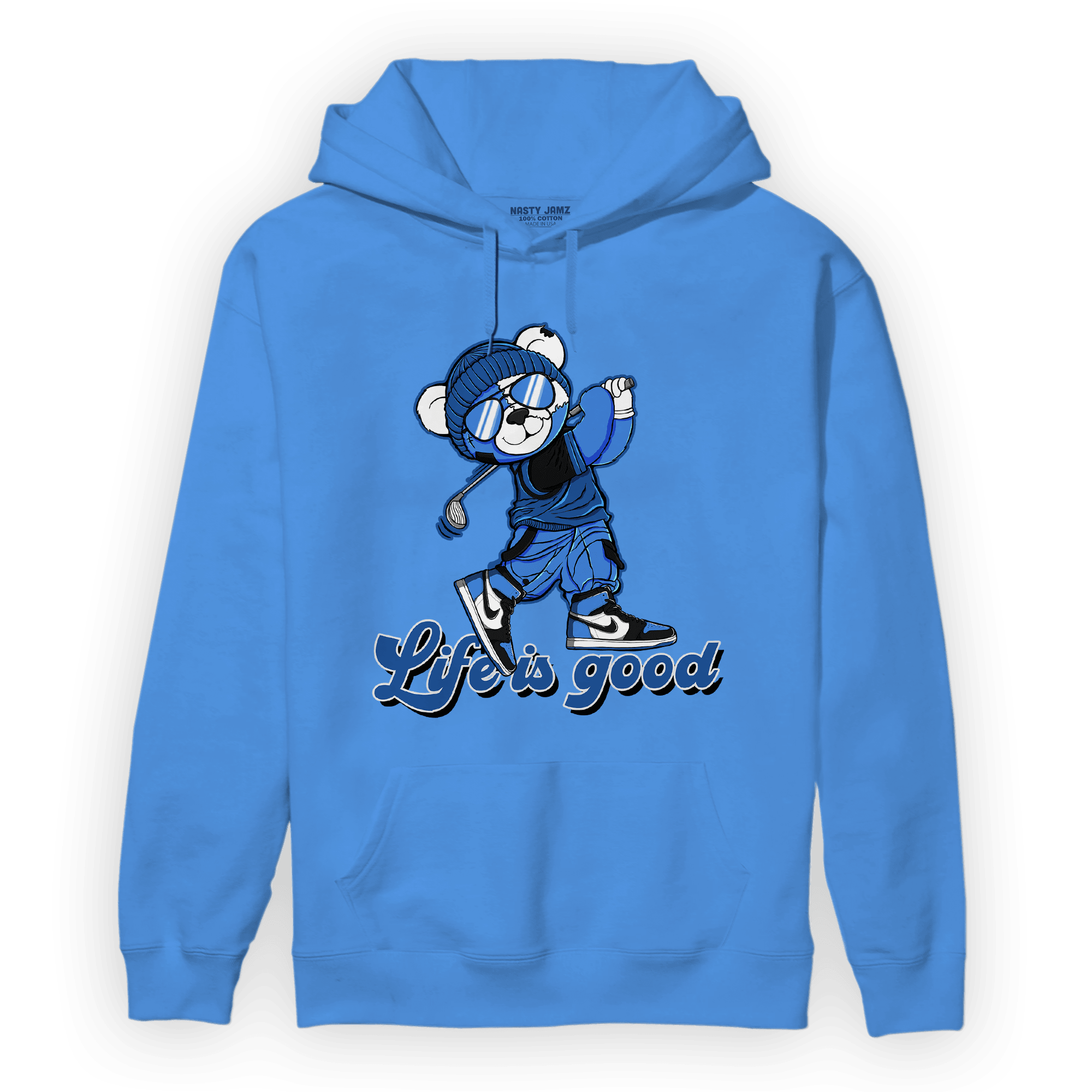 University Blue Toe 1s Hoodie Match BER Like Golf - NastyJamz