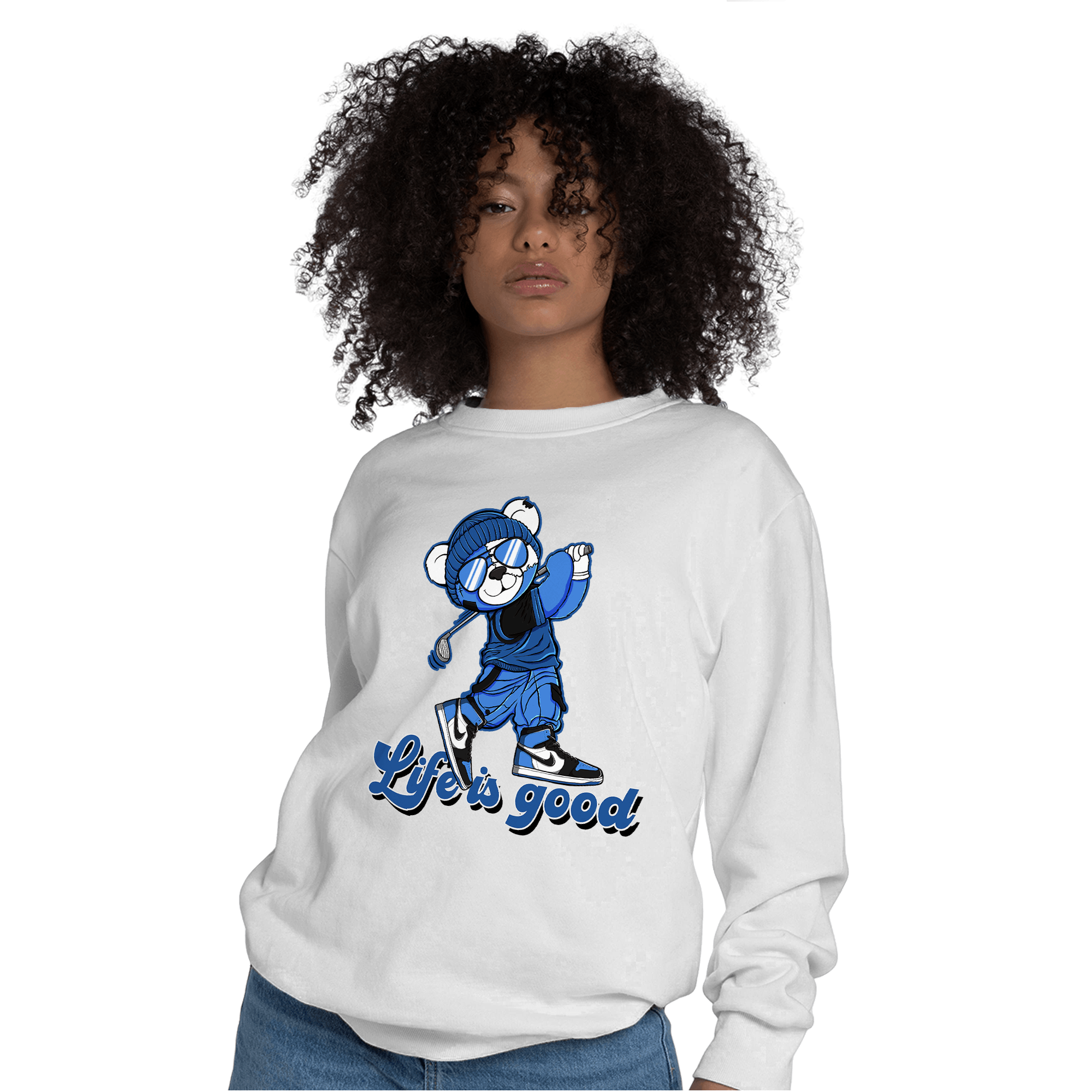 University Blue Toe 1s Sweatshirt Match BER Like Golf - NastyJamz