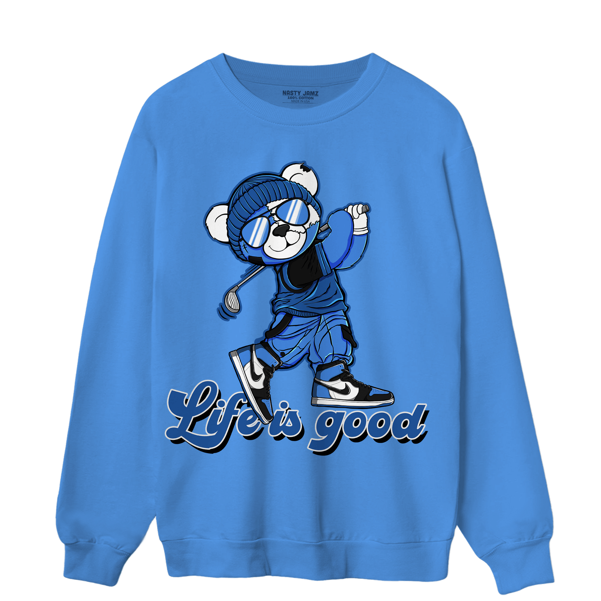 University Blue Toe 1s Sweatshirt Match BER Like Golf - NastyJamz