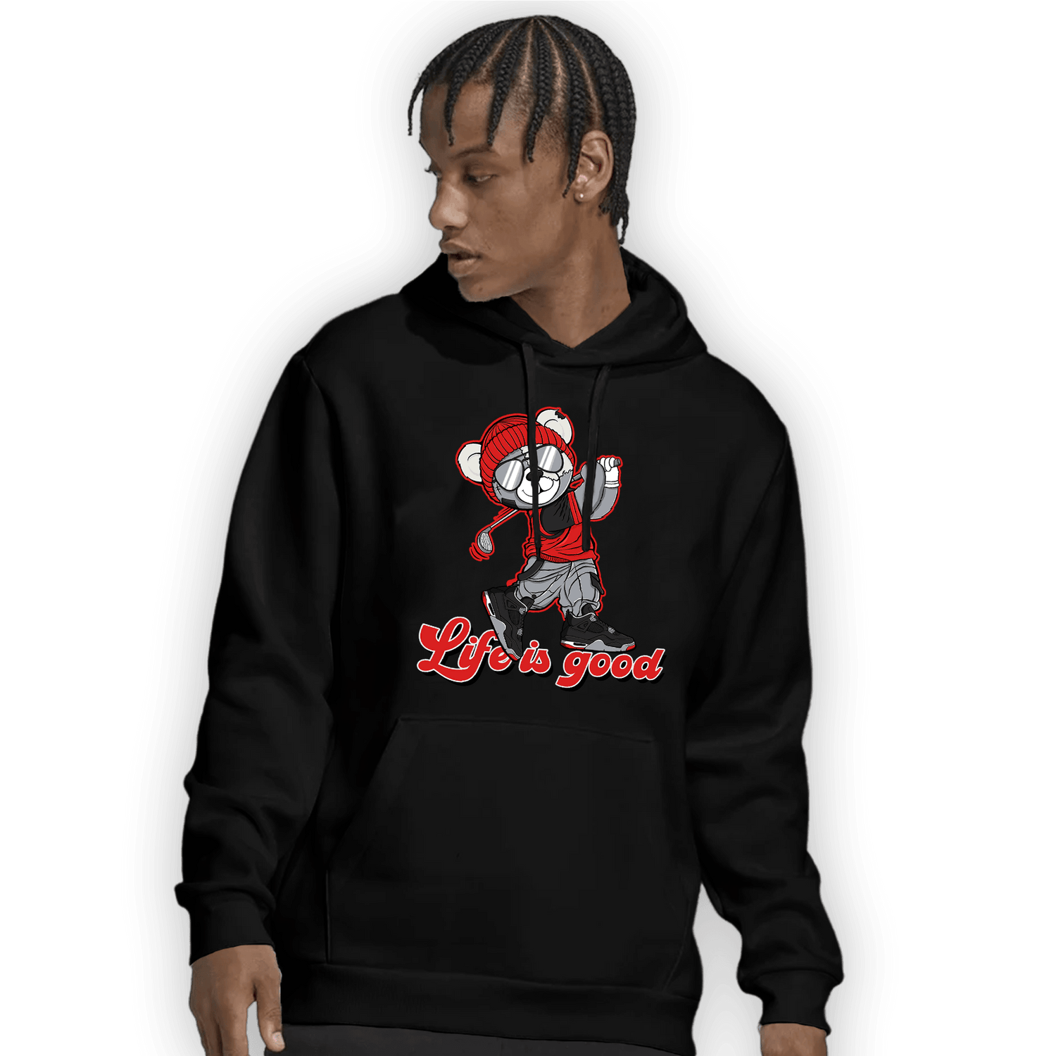 Bred Reimagined 4s Hoodie Match BER Like Golf - NastyJamz
