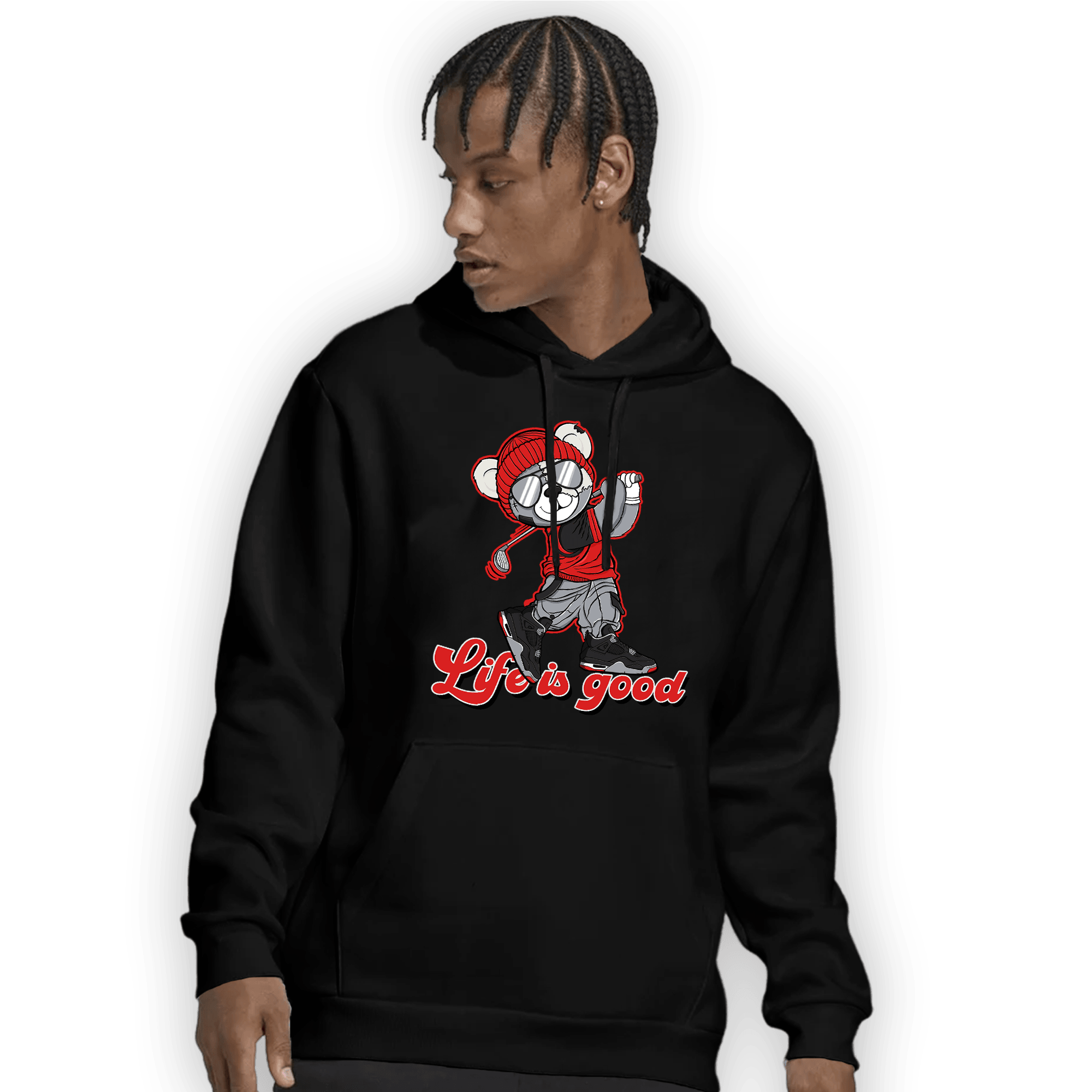 Bred Reimagined 4s Hoodie Match BER Like Golf - NastyJamz