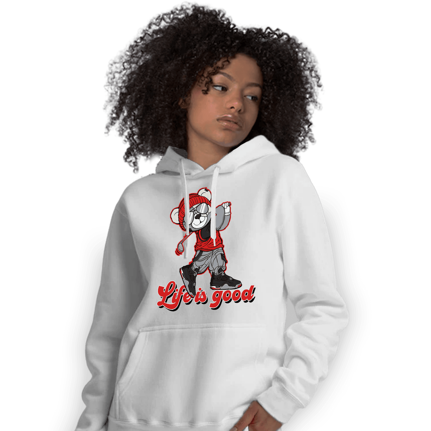 Bred Reimagined 4s Hoodie Match BER Like Golf - NastyJamz
