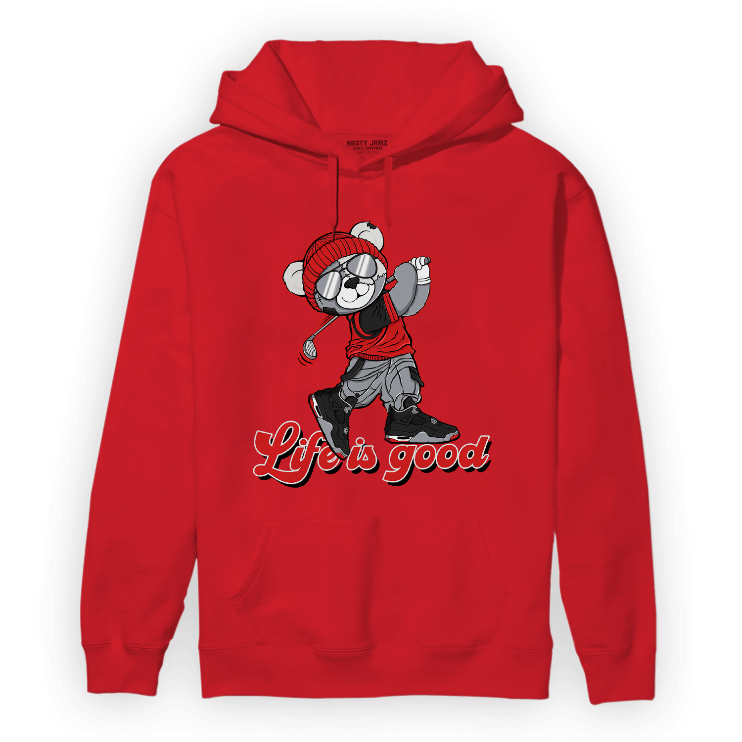 Bred Reimagined 4s Hoodie Match BER Like Golf - NastyJamz