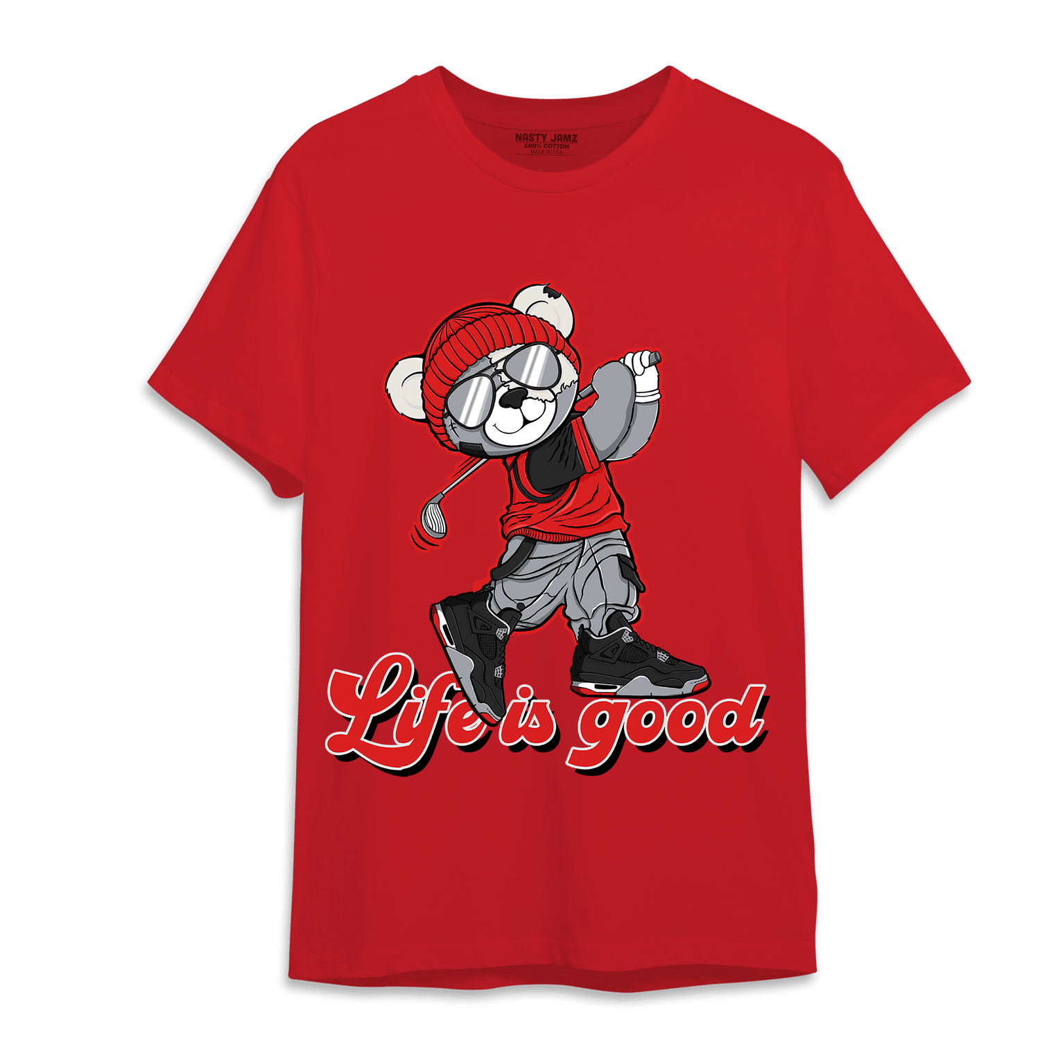 Bred Reimagined 4s T Shirt Match BER Like Golf - NastyJamz