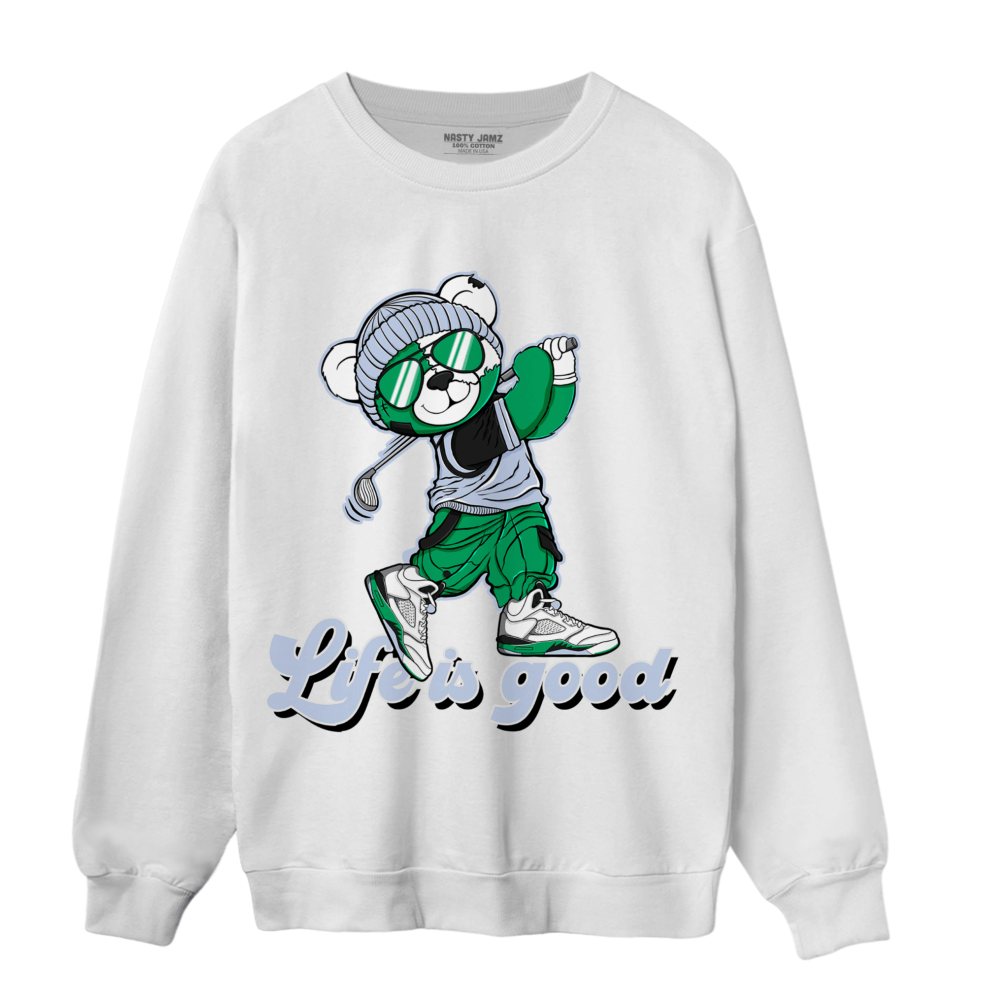 Lucky Green 5s Sweatshirt Match BER Like Golf - NastyJamz