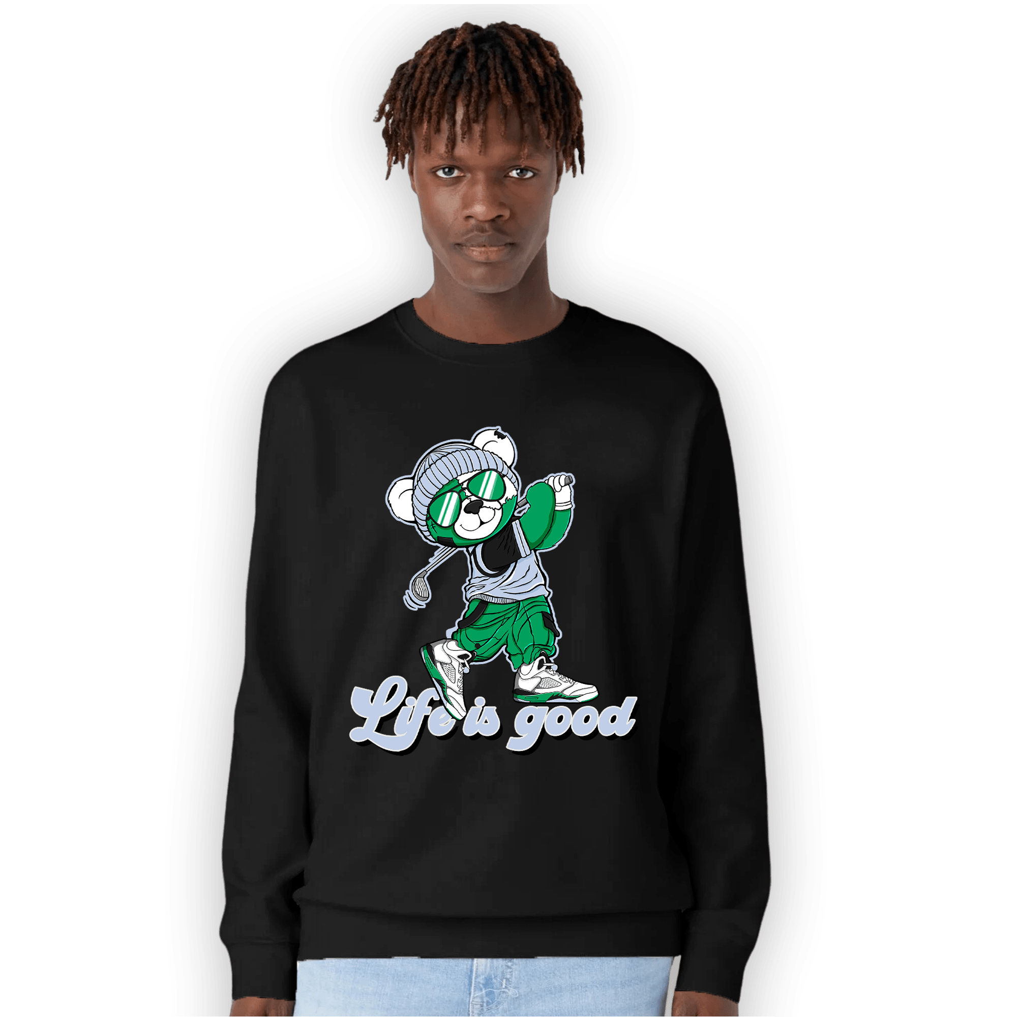 Lucky Green 5s Sweatshirt Match BER Like Golf - NastyJamz