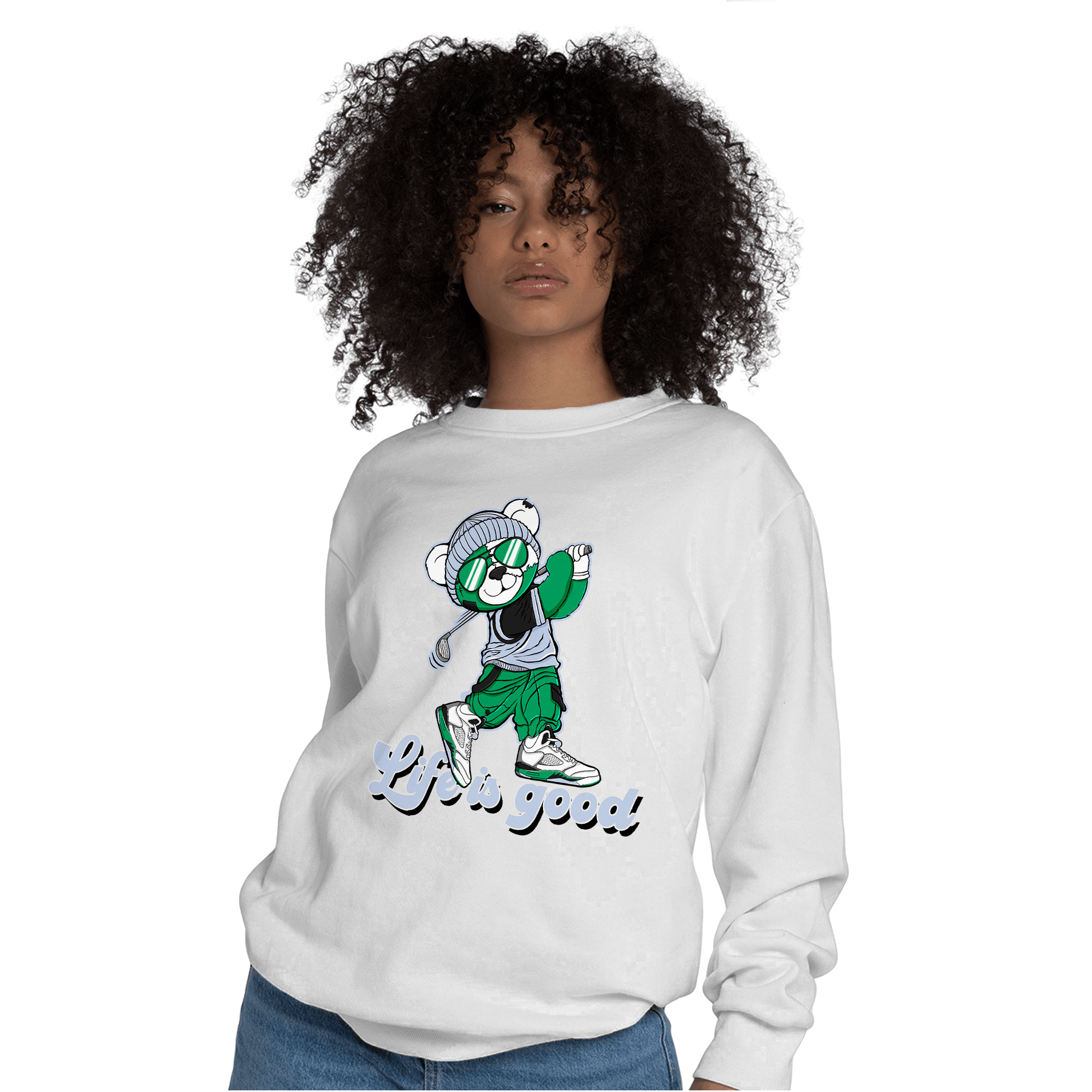 Lucky Green 5s Sweatshirt Match BER Like Golf - NastyJamz
