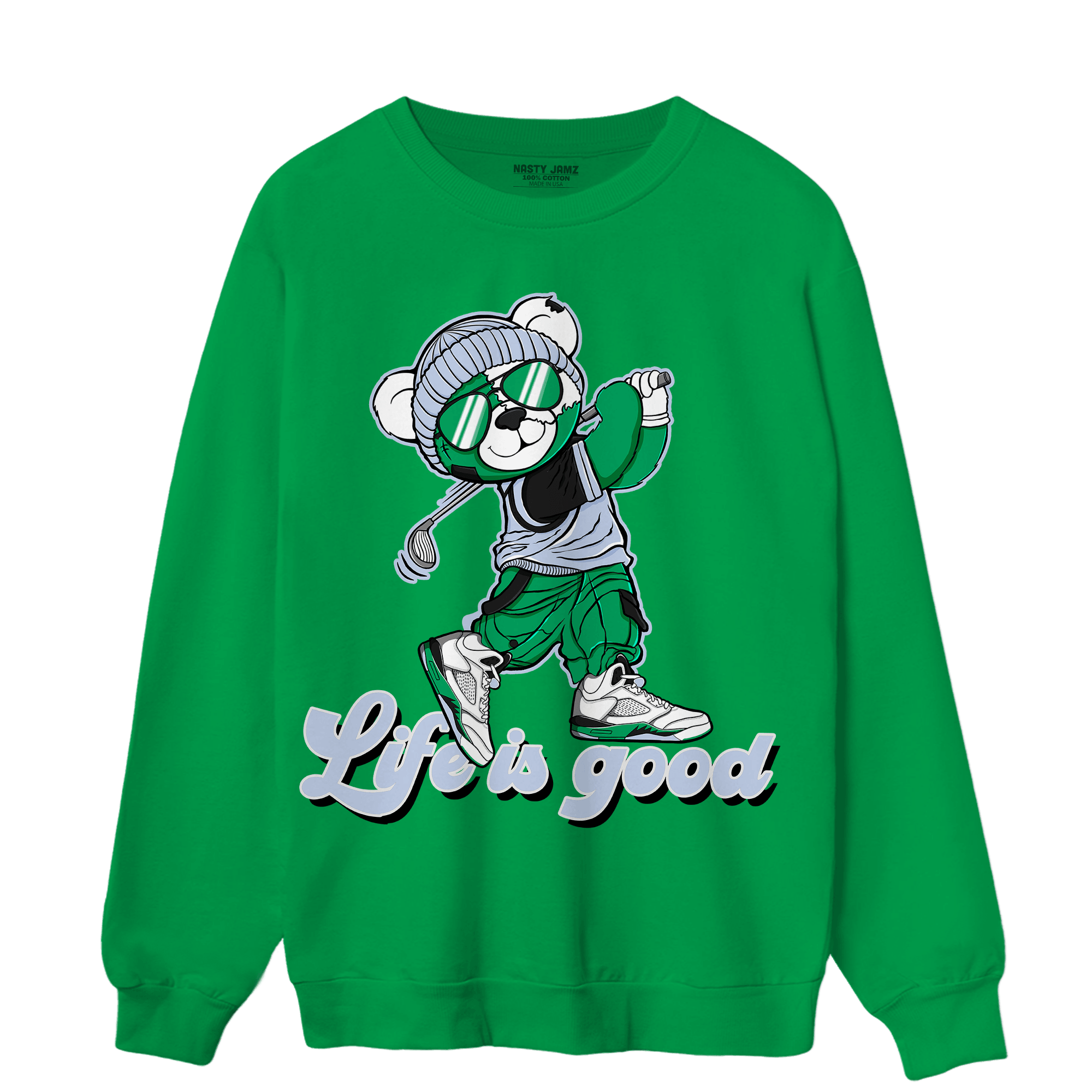 Lucky Green 5s Sweatshirt Match BER Like Golf - NastyJamz