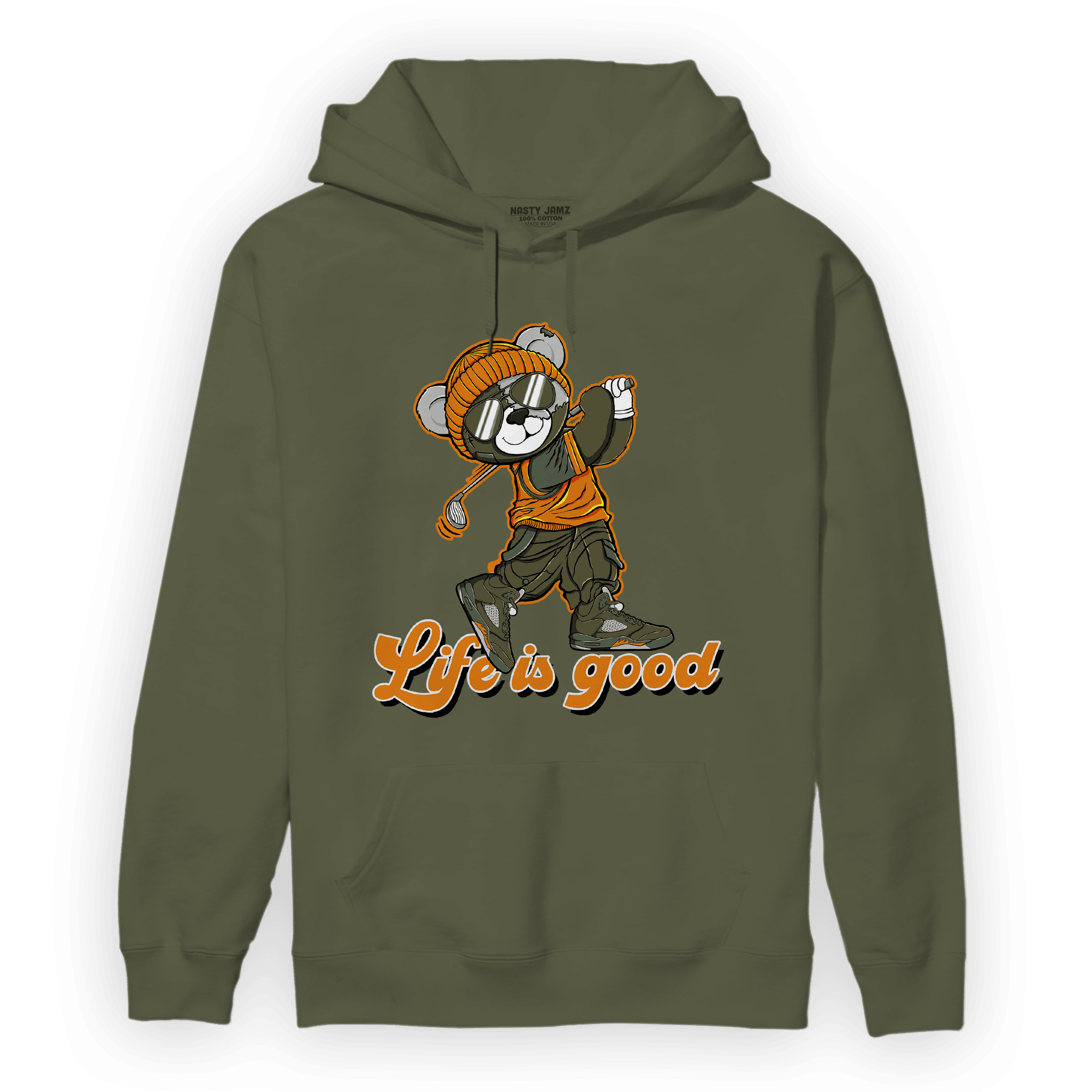 Olive 5s Hoodie Match BER Like Golf - NastyJamz