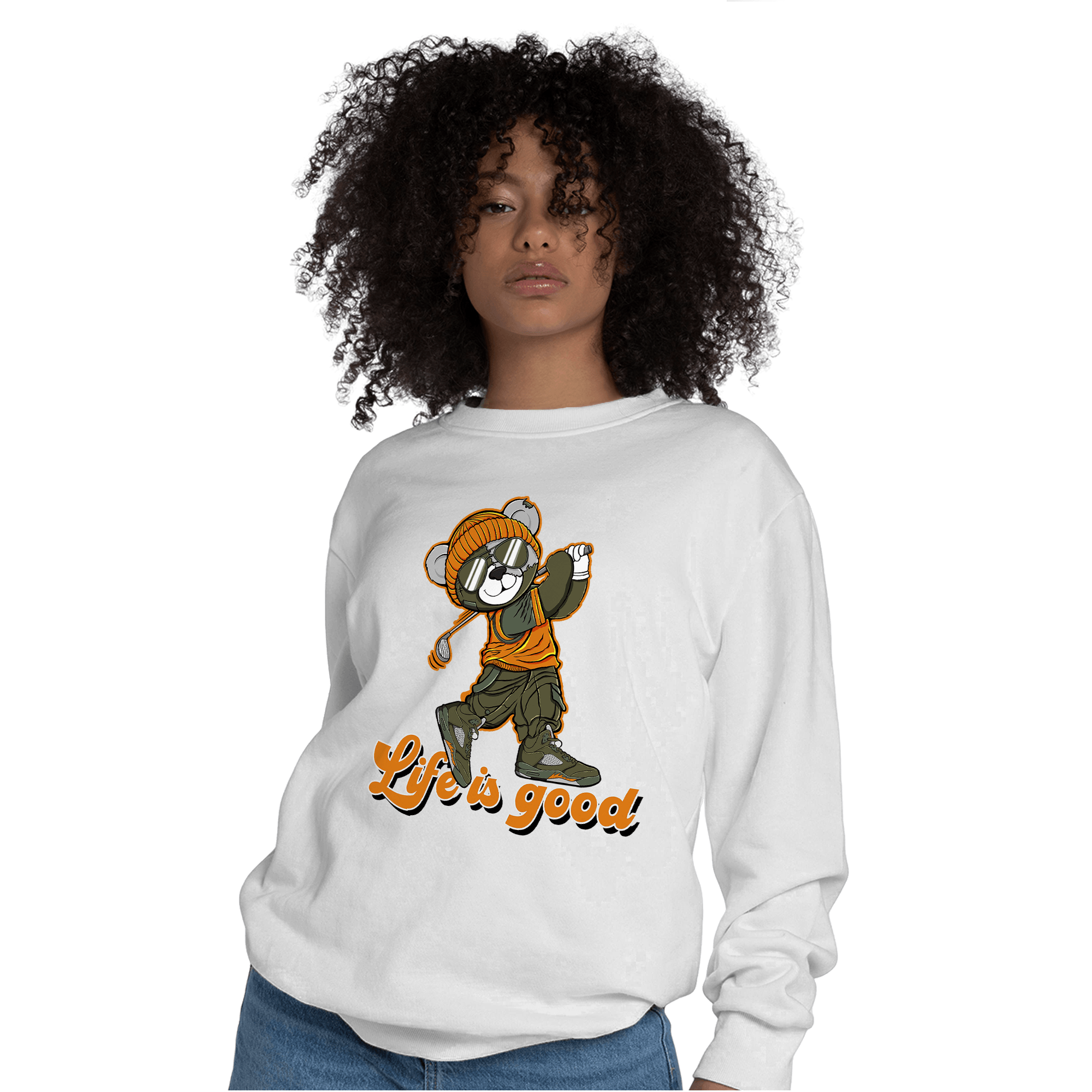 Olive 5s Sweatshirt Match BER Like Golf - NastyJamz