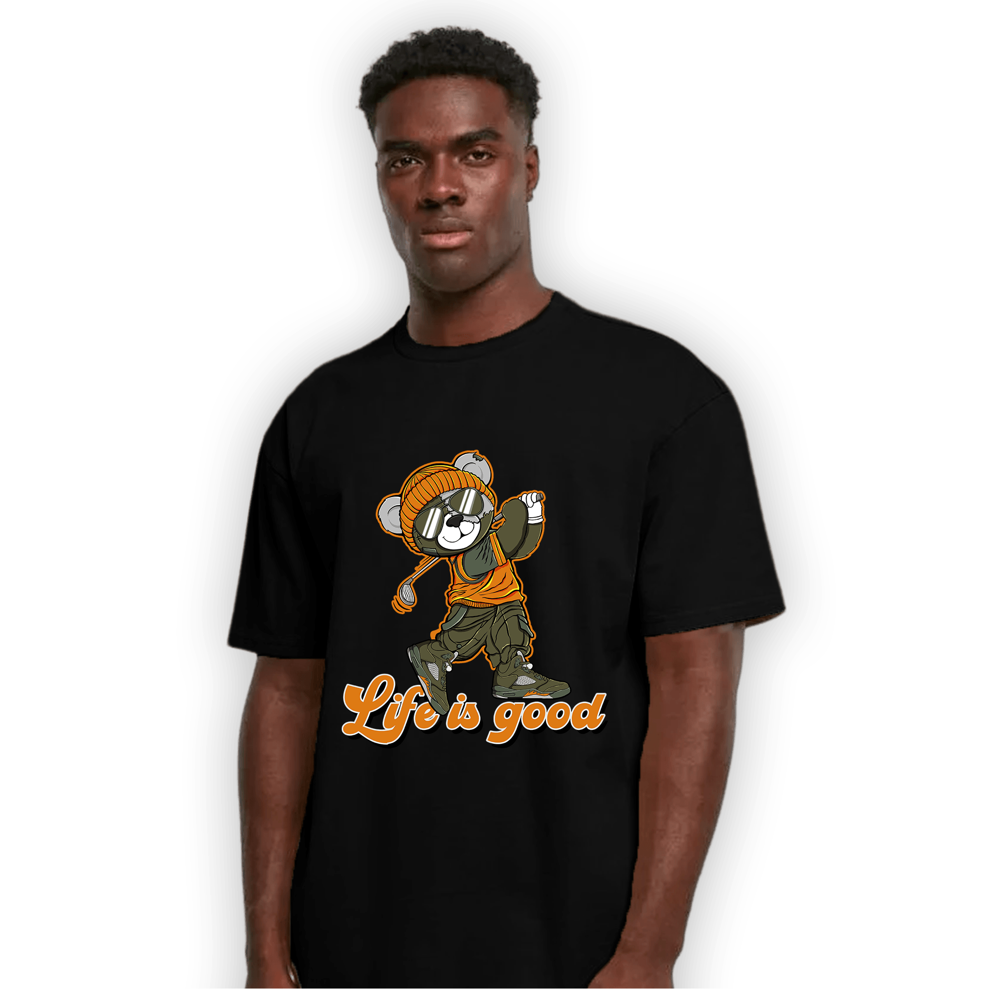 Olive 5s T Shirt Match BER Like Golf - NastyJamz
