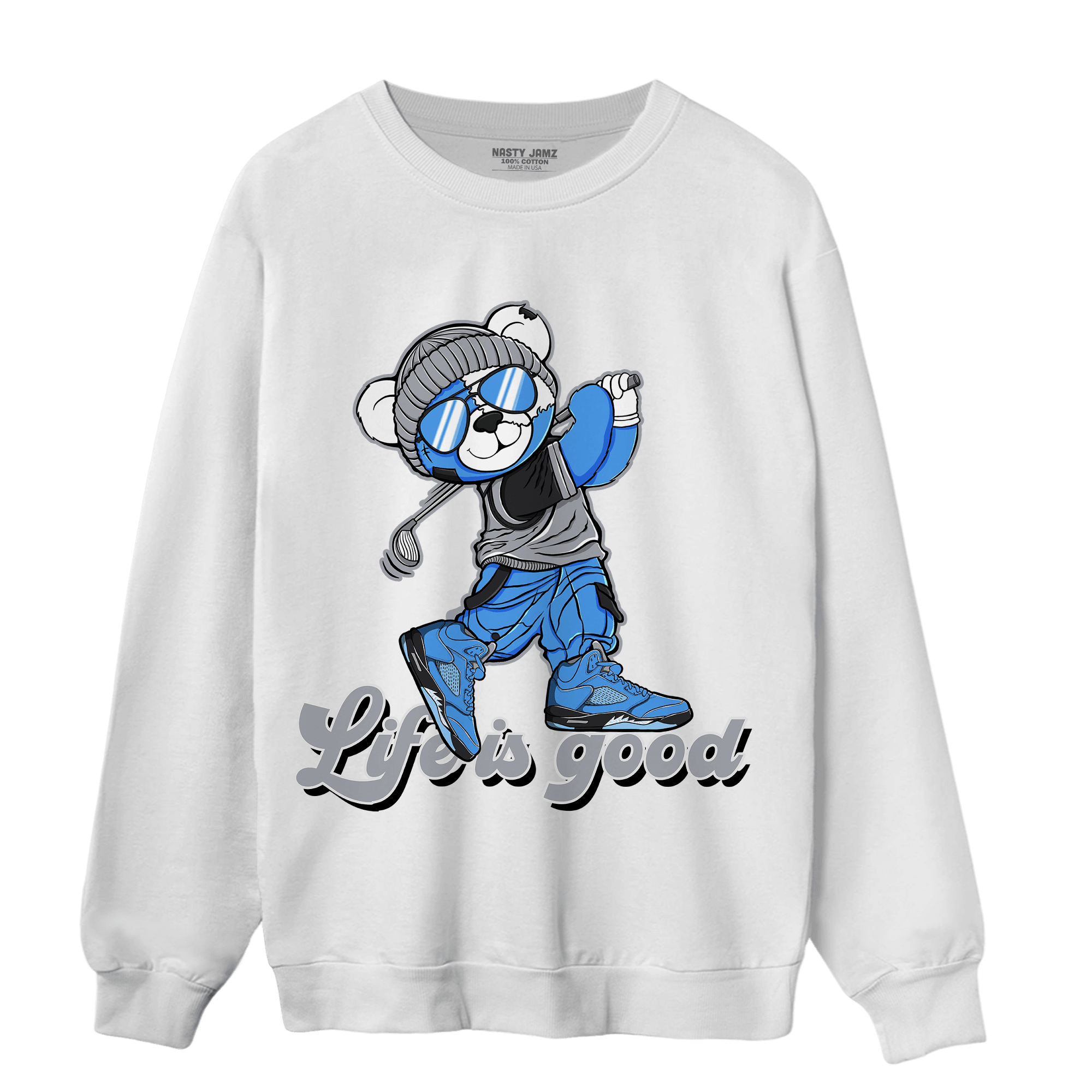 University Blue 5s Sweatshirt Match BER Like Golf - NastyJamz