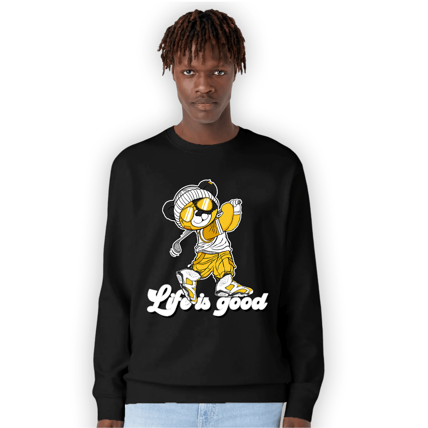 Yellow Ochre 6s Sweatshirt Match BER Like Golf - NastyJamz