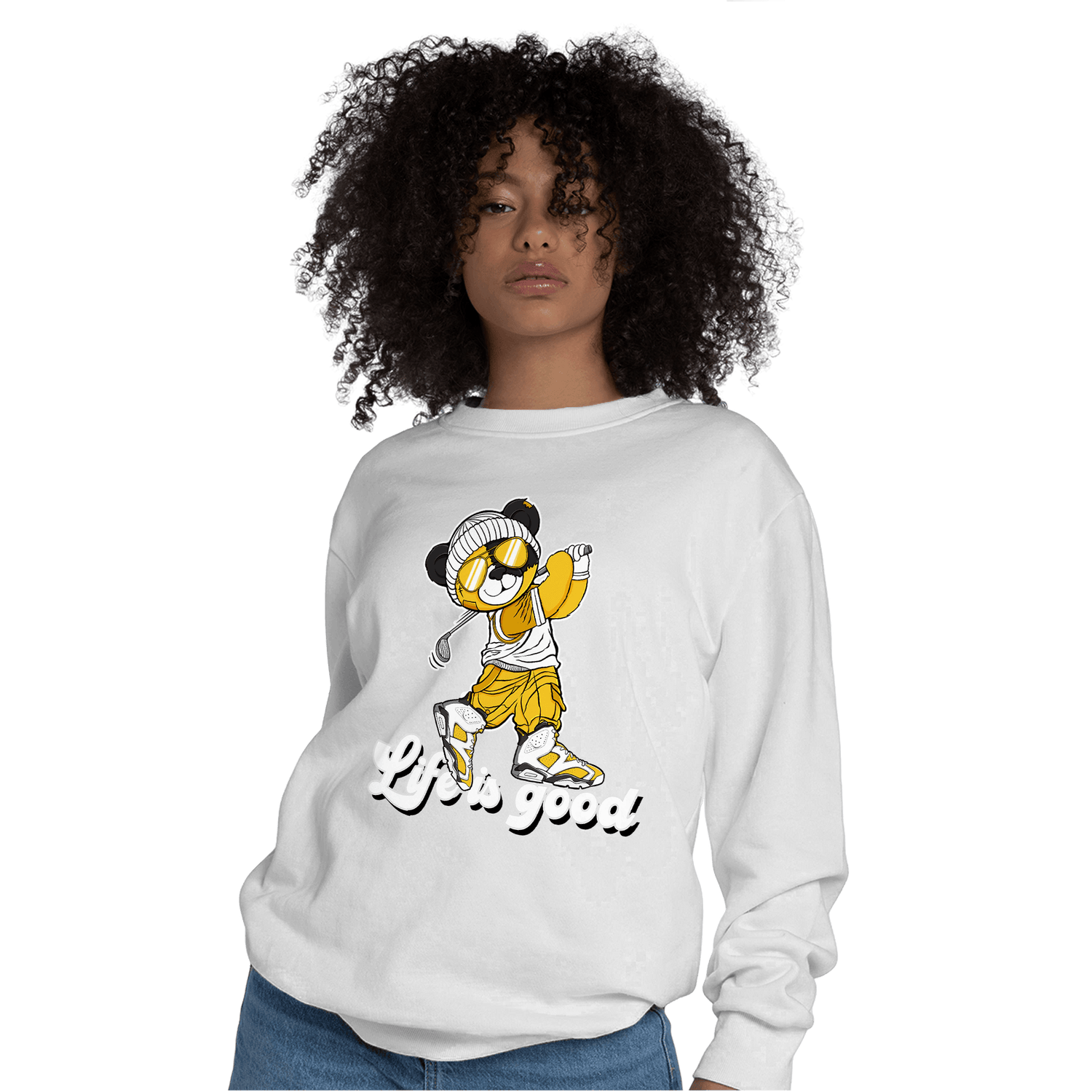 Yellow Ochre 6s Sweatshirt Match BER Like Golf - NastyJamz