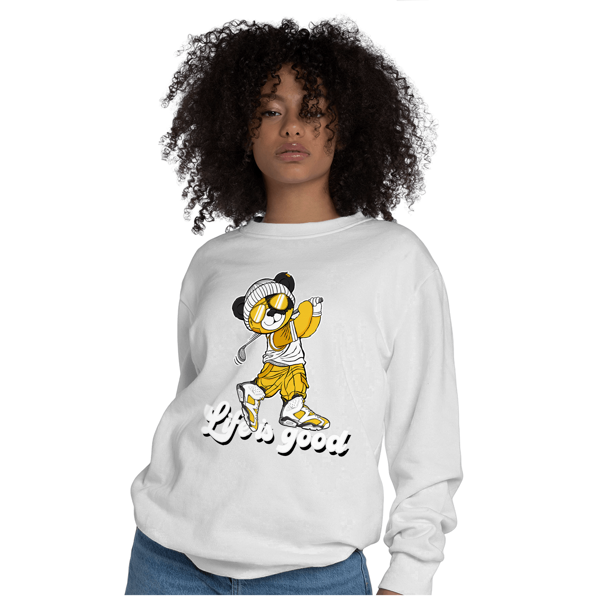 Yellow Ochre 6s Sweatshirt Match BER Like Golf - NastyJamz