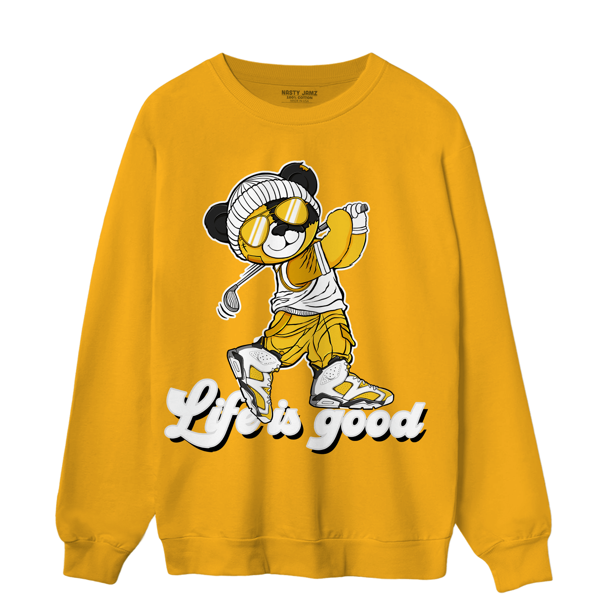 Yellow Ochre 6s Sweatshirt Match BER Like Golf - NastyJamz