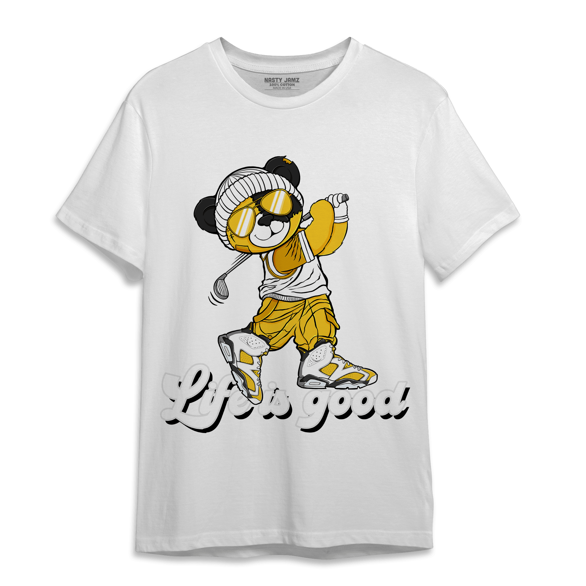 Yellow Ochre 6s T Shirt Match BER Like Golf - NastyJamz