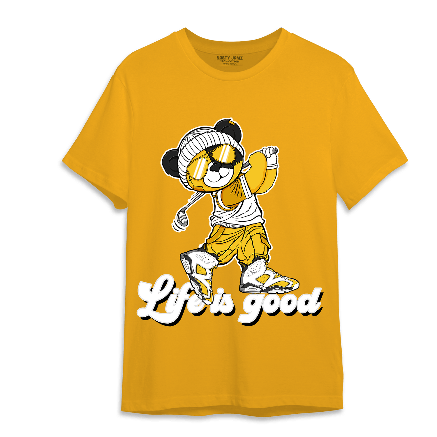 Yellow Ochre 6s T Shirt Match BER Like Golf - NastyJamz
