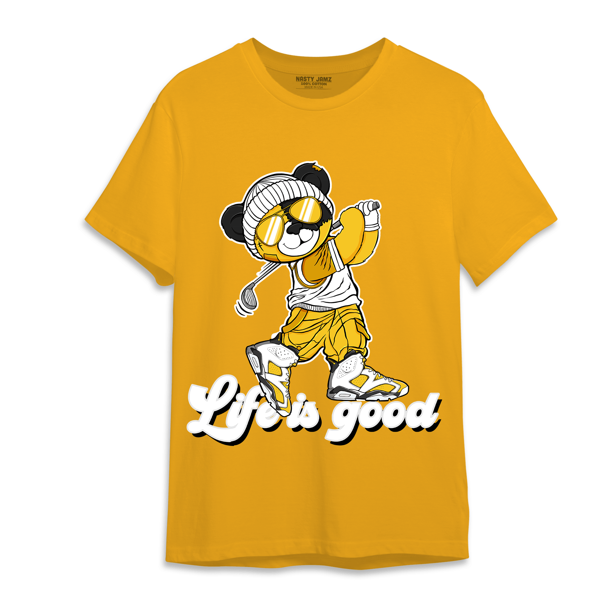 Yellow Ochre 6s T Shirt Match BER Like Golf - NastyJamz