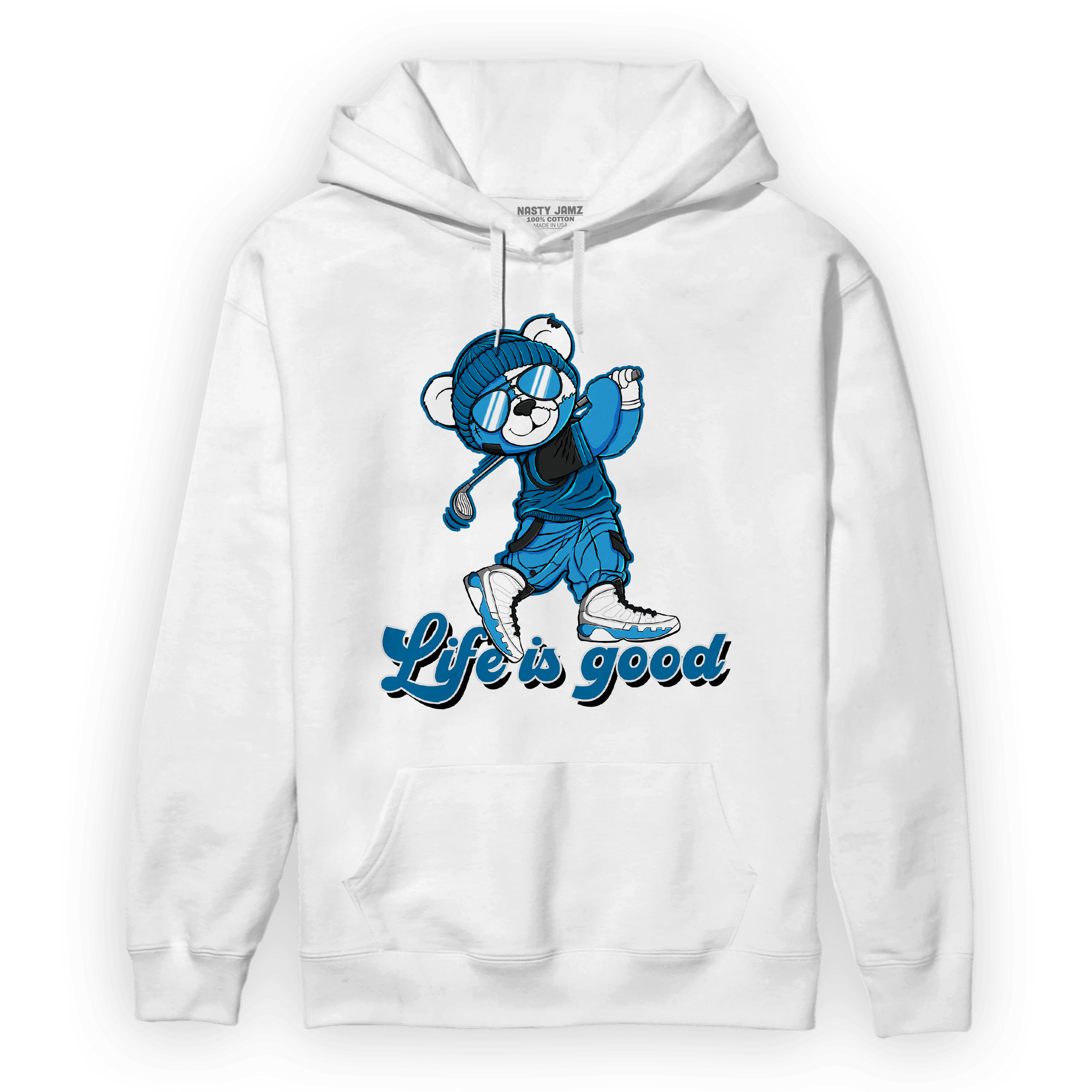 Powder Blue 9s Hoodie Match BER Like Golf - NastyJamz