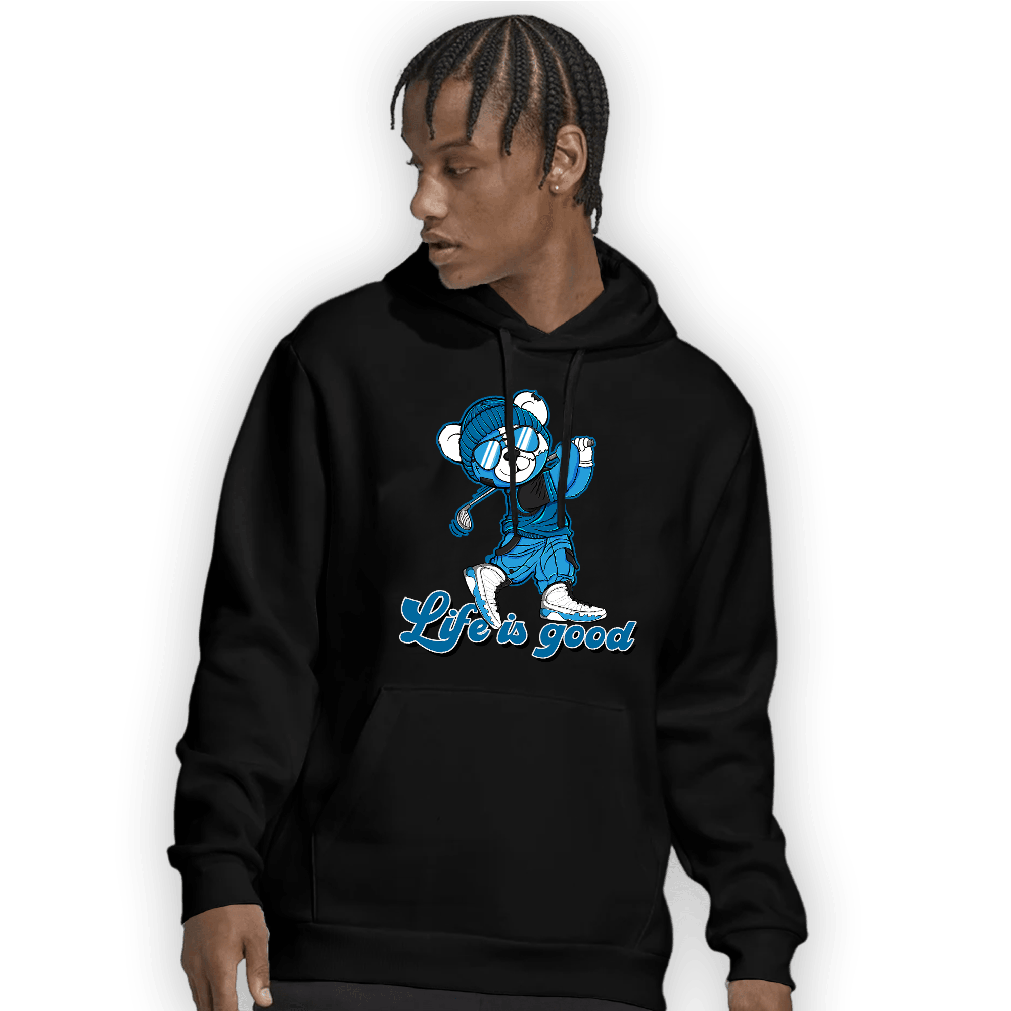 Powder Blue 9s Hoodie Match BER Like Golf - NastyJamz